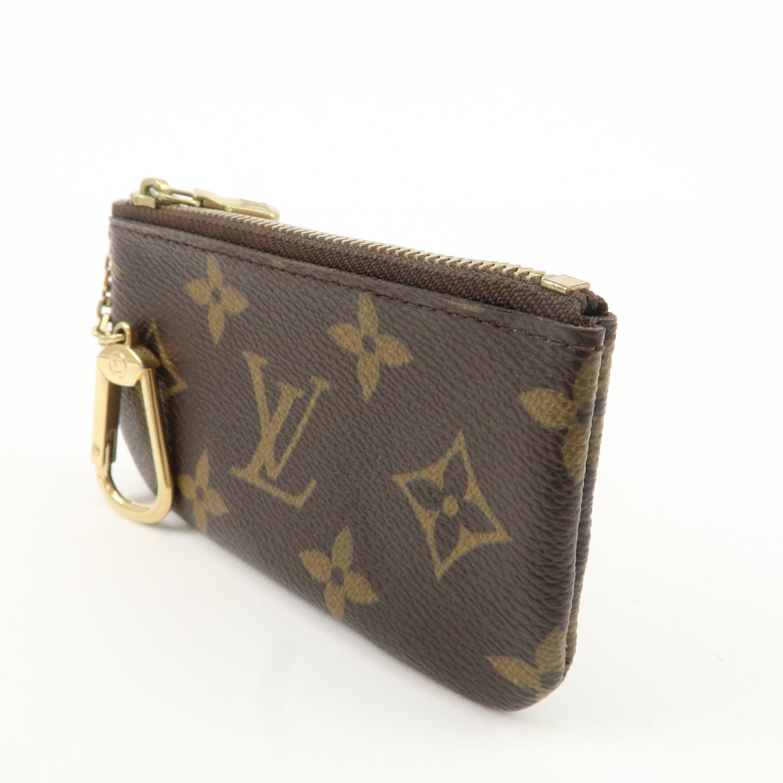 Louis Vuitton Monogram Pochette Cles Coin 
Key Case M62650 Used