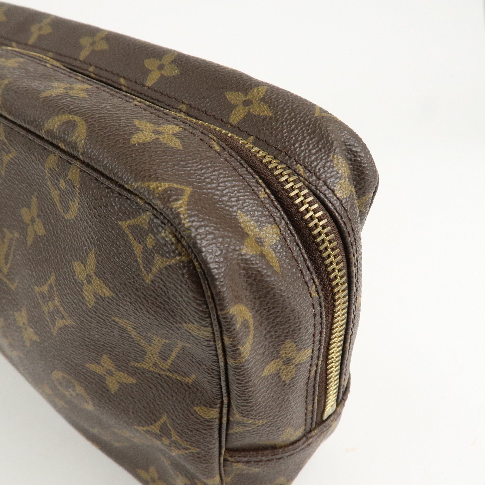 Louis Vuitton Monogram Trousse Toilette 28 Pouch Brown M47522 Used