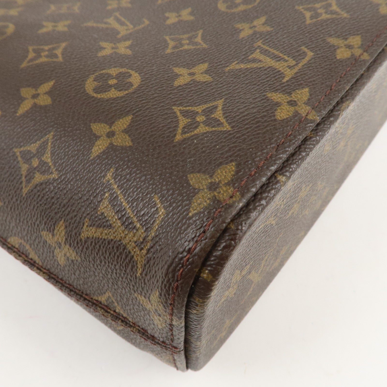 Louis Vuitton Monogram Luco Tote Bag Hand Bag Brown M51155 Used