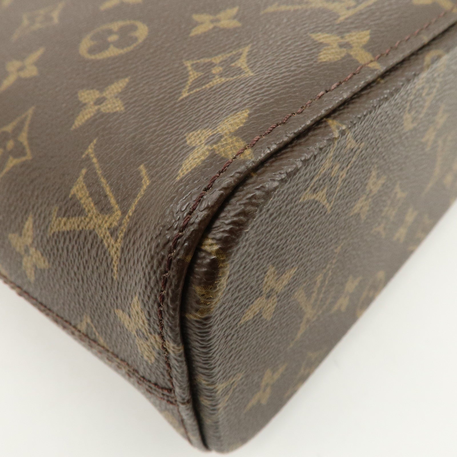 Louis Vuitton Monogram Luco Tote Bag Hand Bag Brown M51155 Used