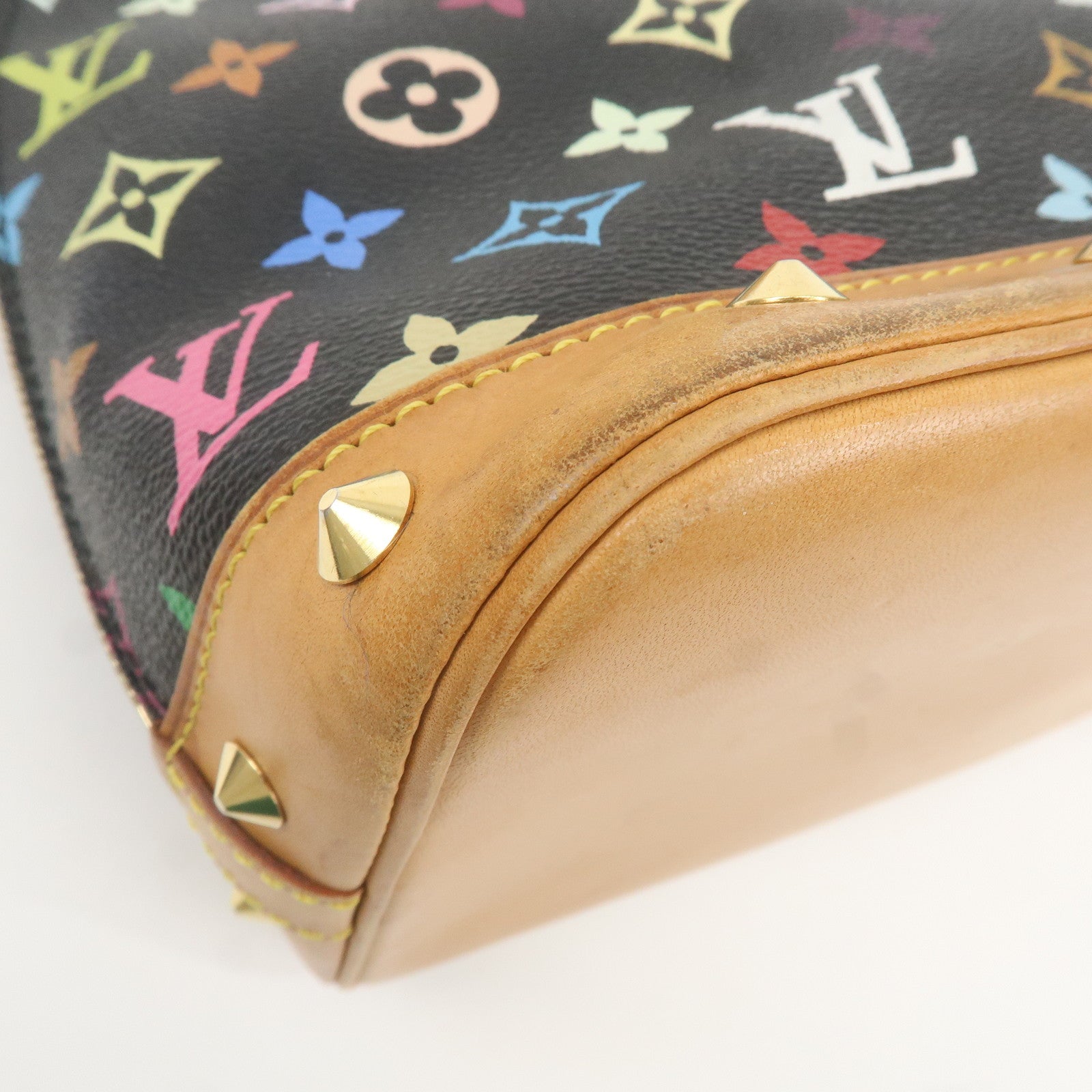 Louis Vuitton Monogram Multi Color Alma Hand Bag Noir M92646