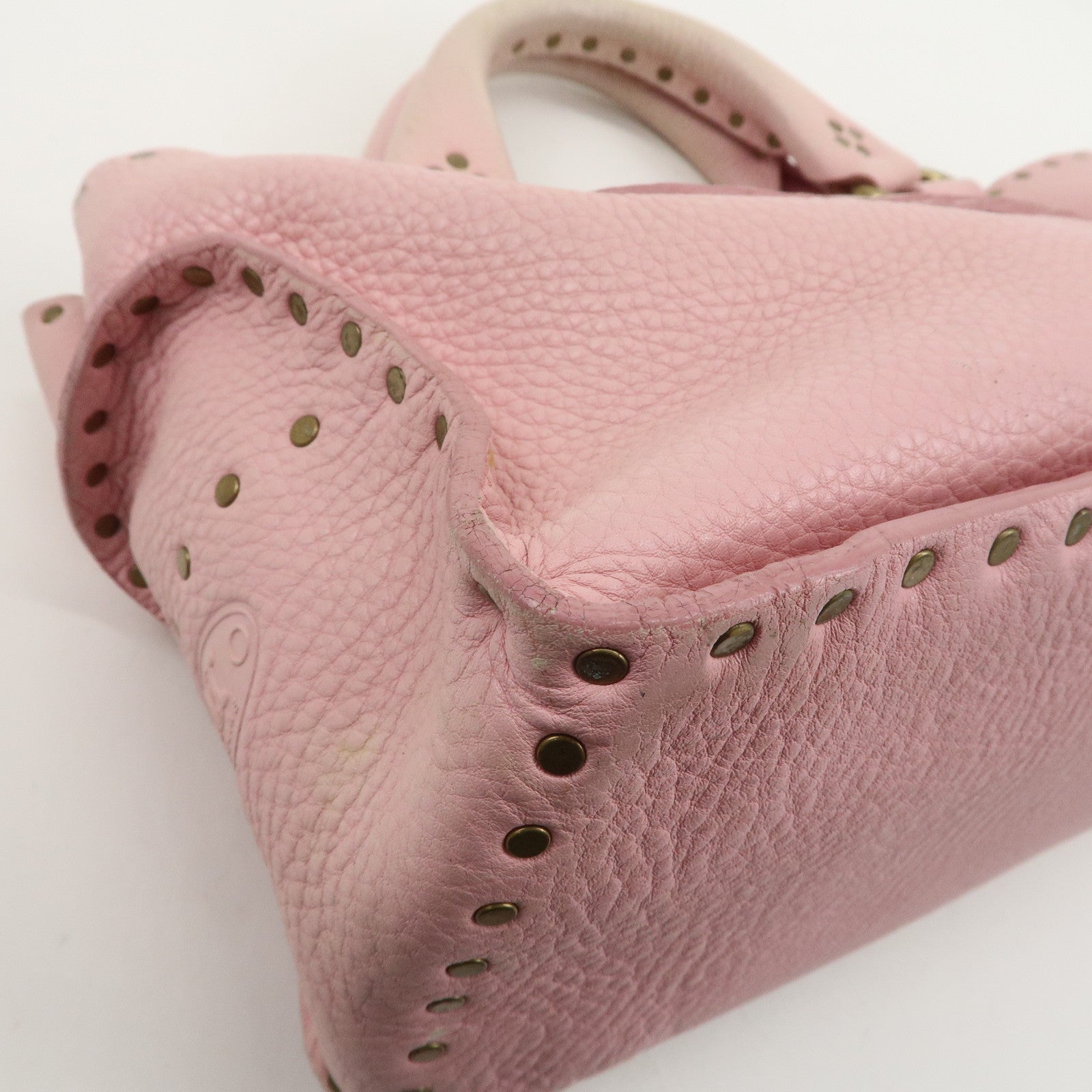 CELINE Macadam Suede Boogie Hand Bag Pink Used