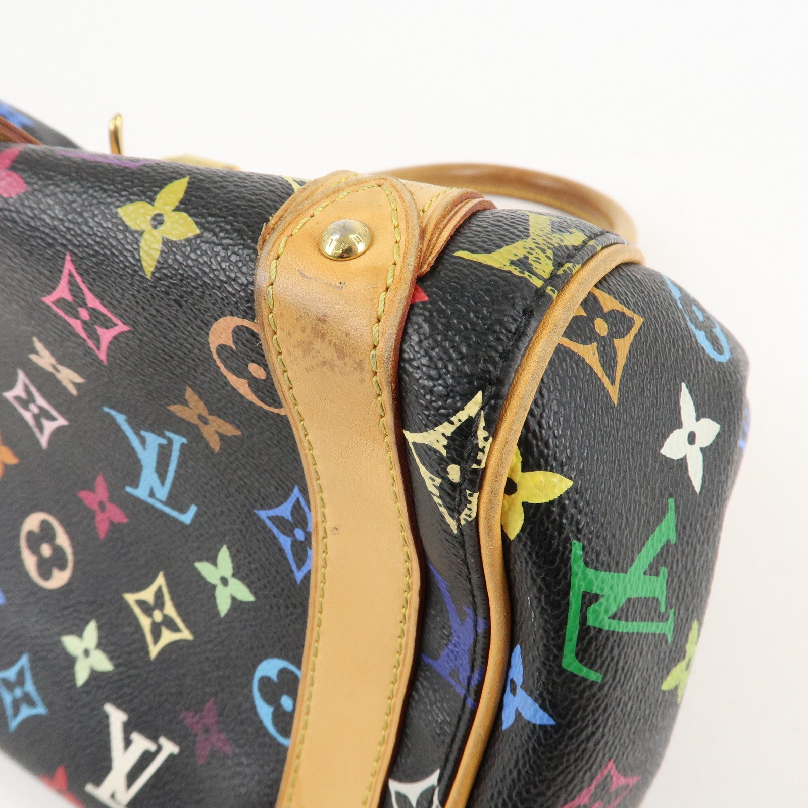 Louis Vuitton Monogram Multi Color Priscilla Hand Bag Noir M40097 Used