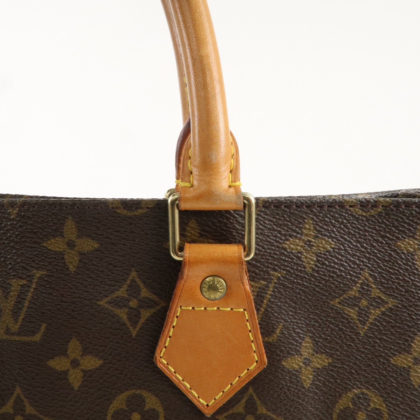 Louis Vuitton Monogram Sac Plat Hand Bag Brown M51140