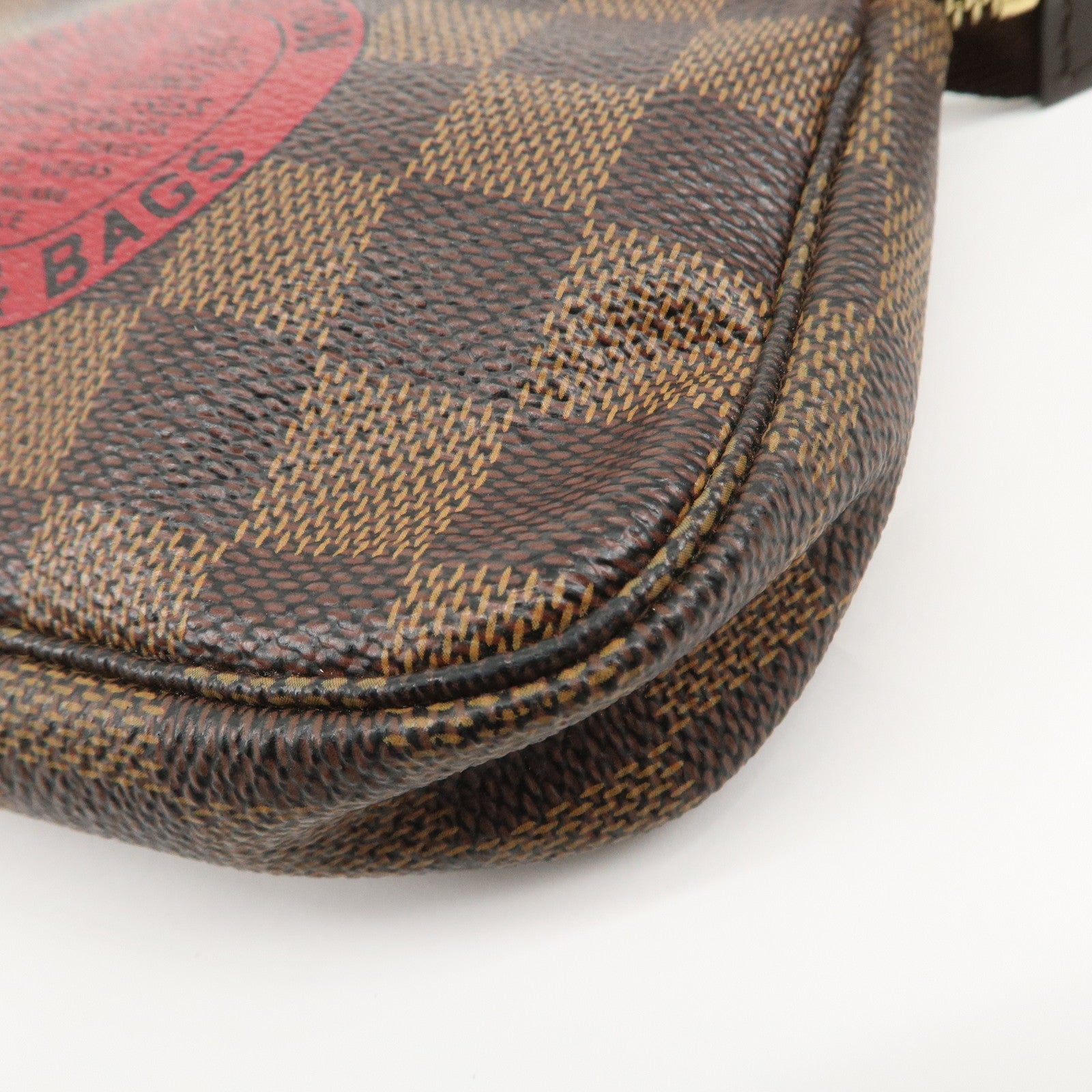 Louis Vuitton Damier T&B Mini Pochette Accessoires Pouch N58011 Used