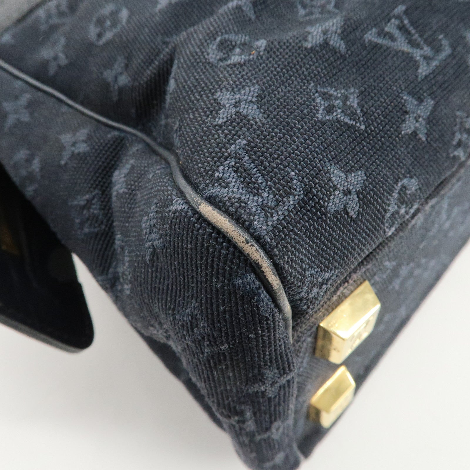 Louis Vuitton Monogram Mini Josephine PM Hand Bag TST Blue M92414 Used