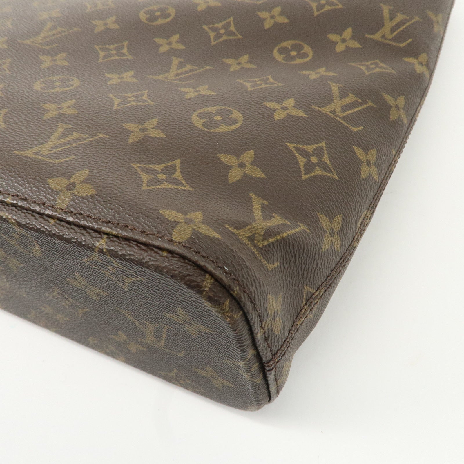 Louis Vuitton Monogram Luco Tote Bag Hand Bag Brown M51155 Used