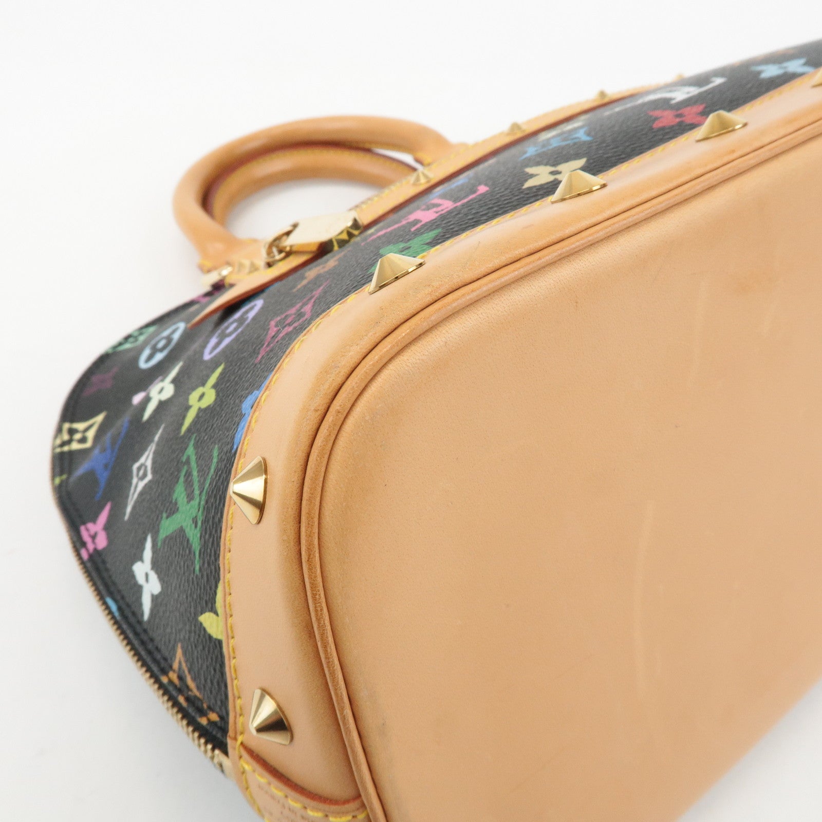 Louis Vuitton Monogram Multicolor Alma Hand Bag Noir M92646