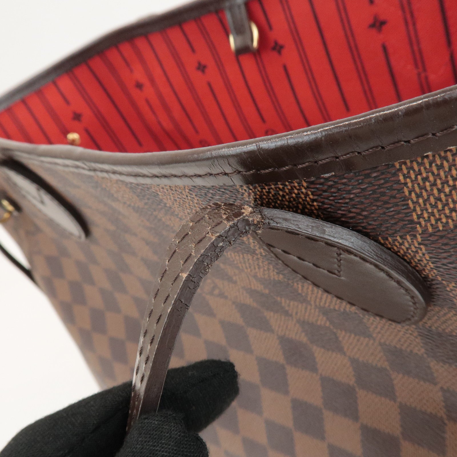 Louis Vuitton Damier Neverfull MM Tote Bag Hand Bag Brown N51105