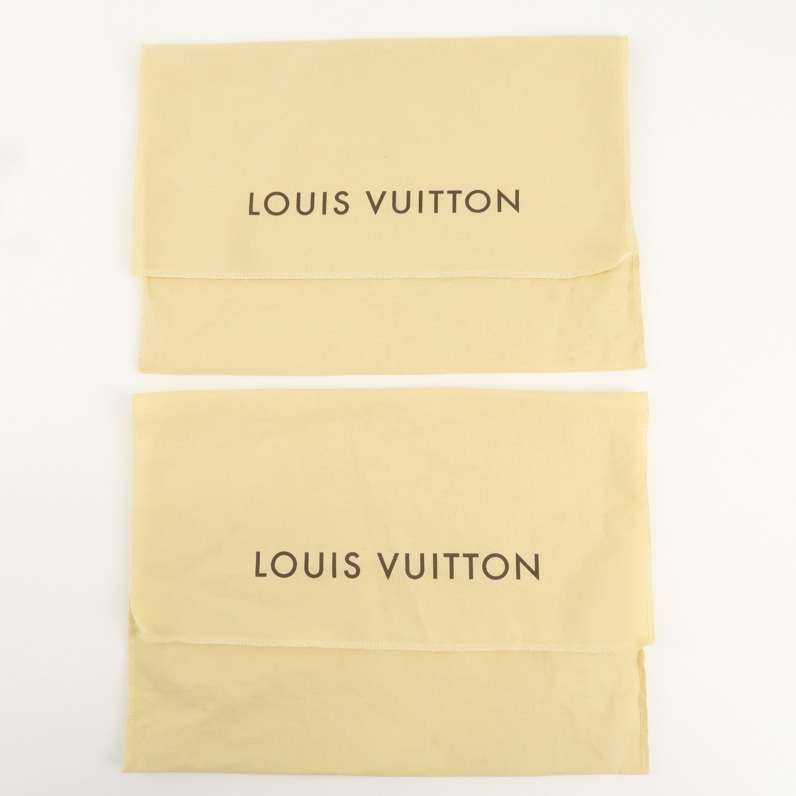 Louis Vuitton Set of 12 Dust Bag Storage Bag Flap Beige