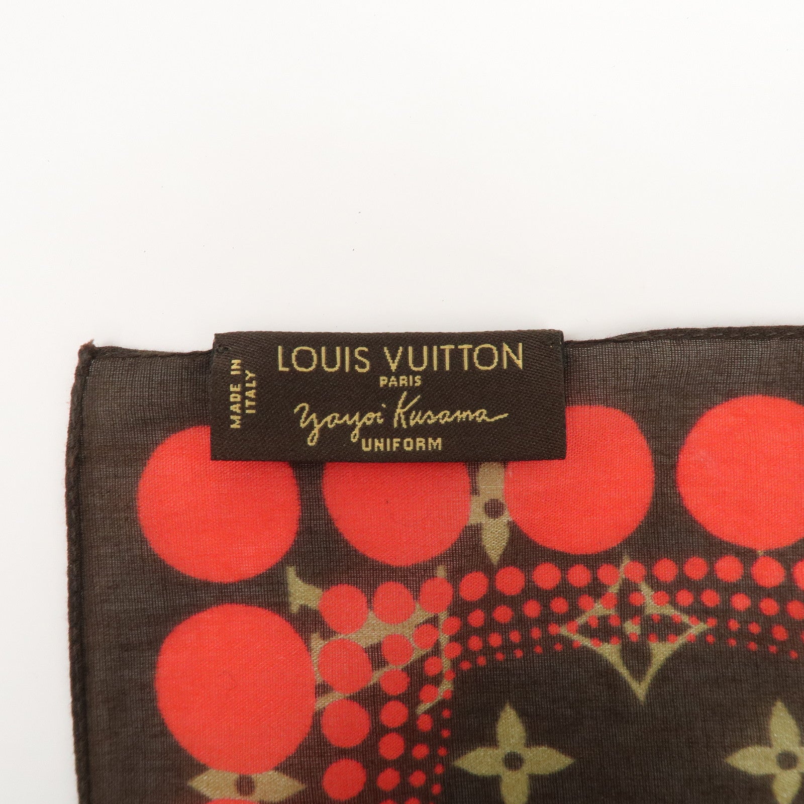 Louis Vuitton Monogram Scarf Bandana 55×55 Yayoi Kusama Used