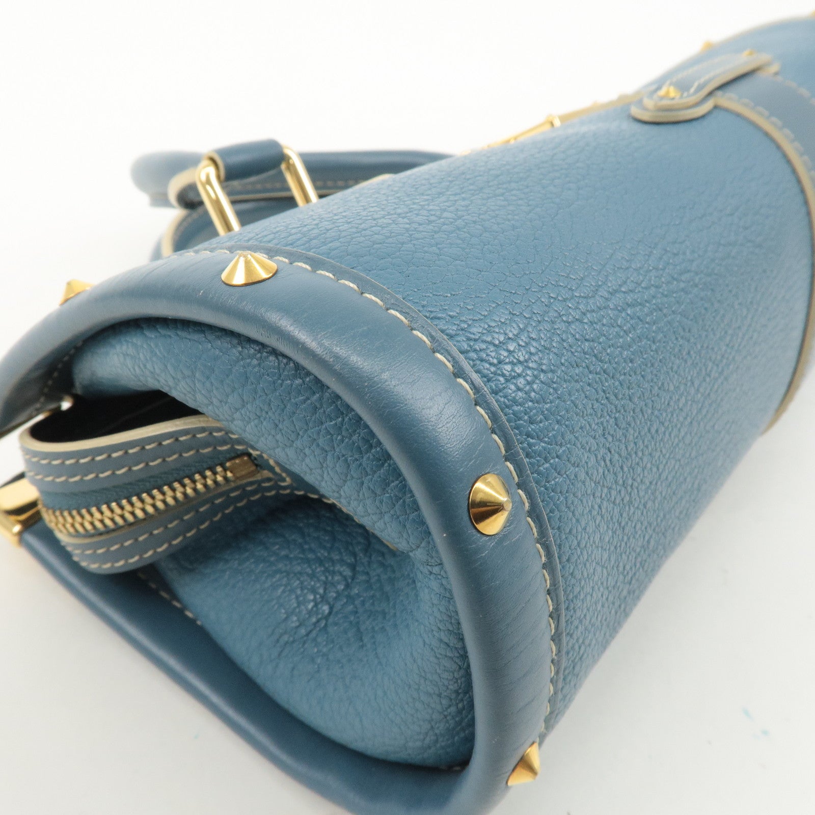 Louis Vuitton Suhali Leather Epanoui GM Hand Bag Light Blue