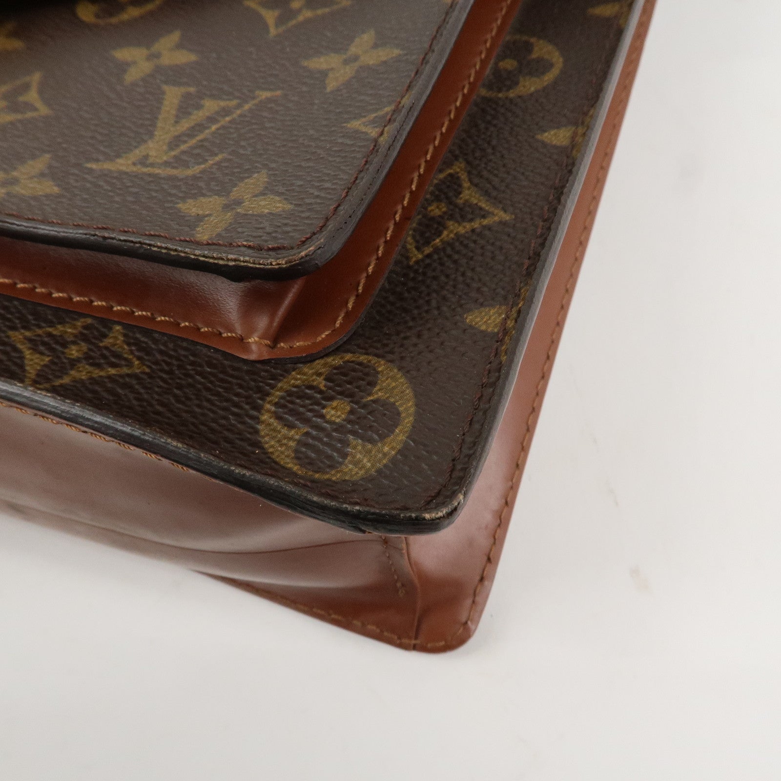 Louis Vuitton Monogram Monceau 28 Hand Bag Brief Case M51185 Used