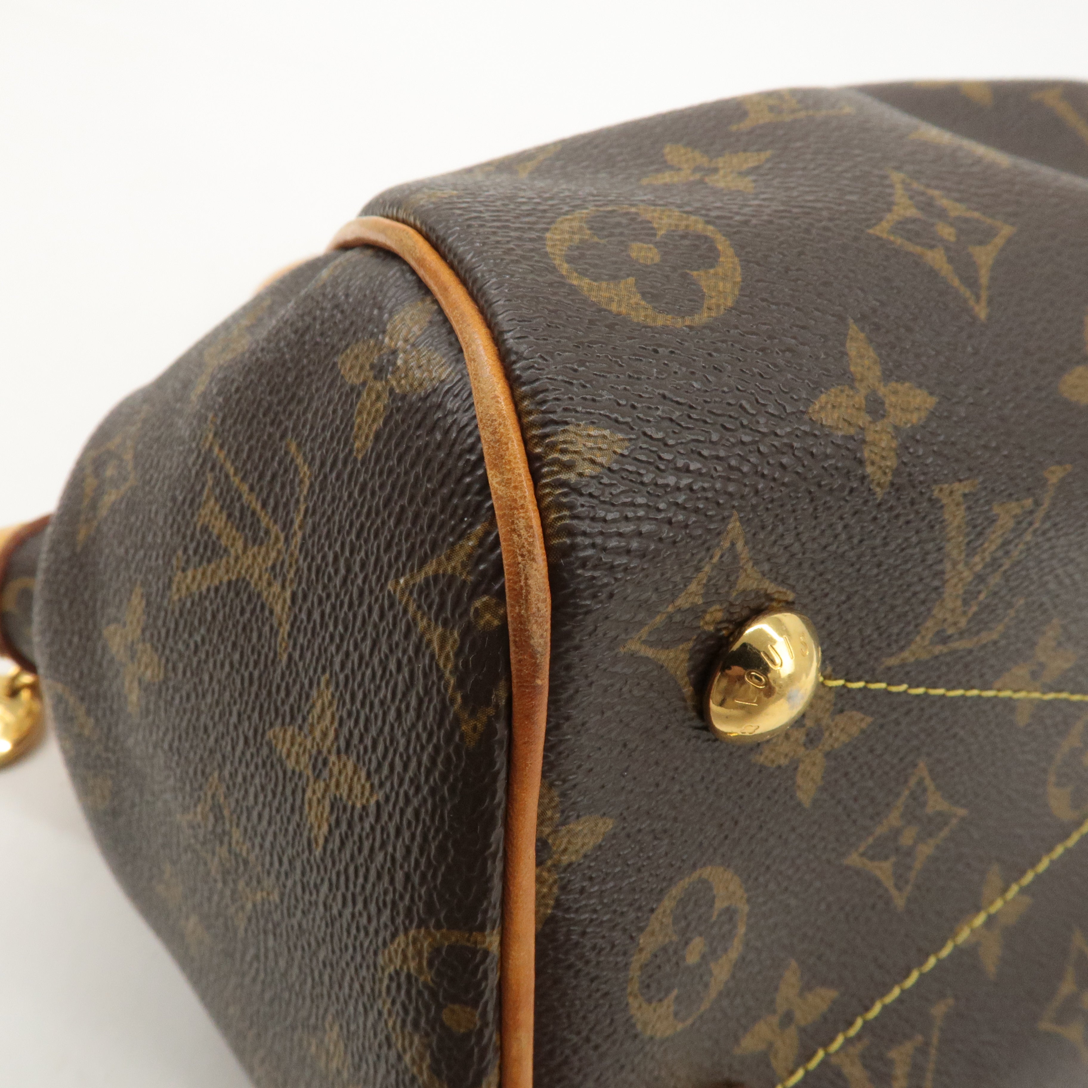 Louis Vuitton Monogram Tivoli PM Hand Bag Brown M40143