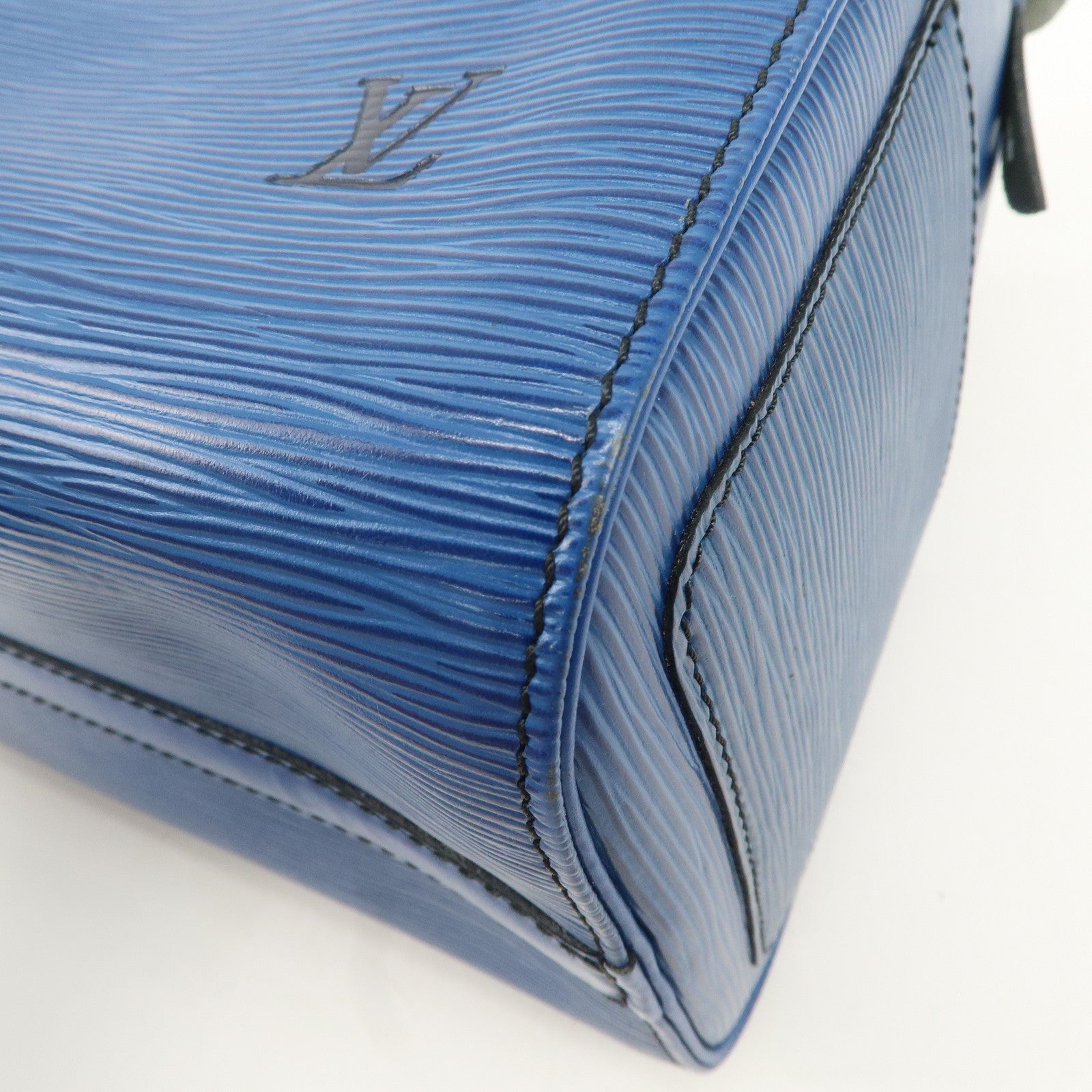 Louis Vuitton Epi Speedy 25 Hand Bag Boston Bag Blue M43015