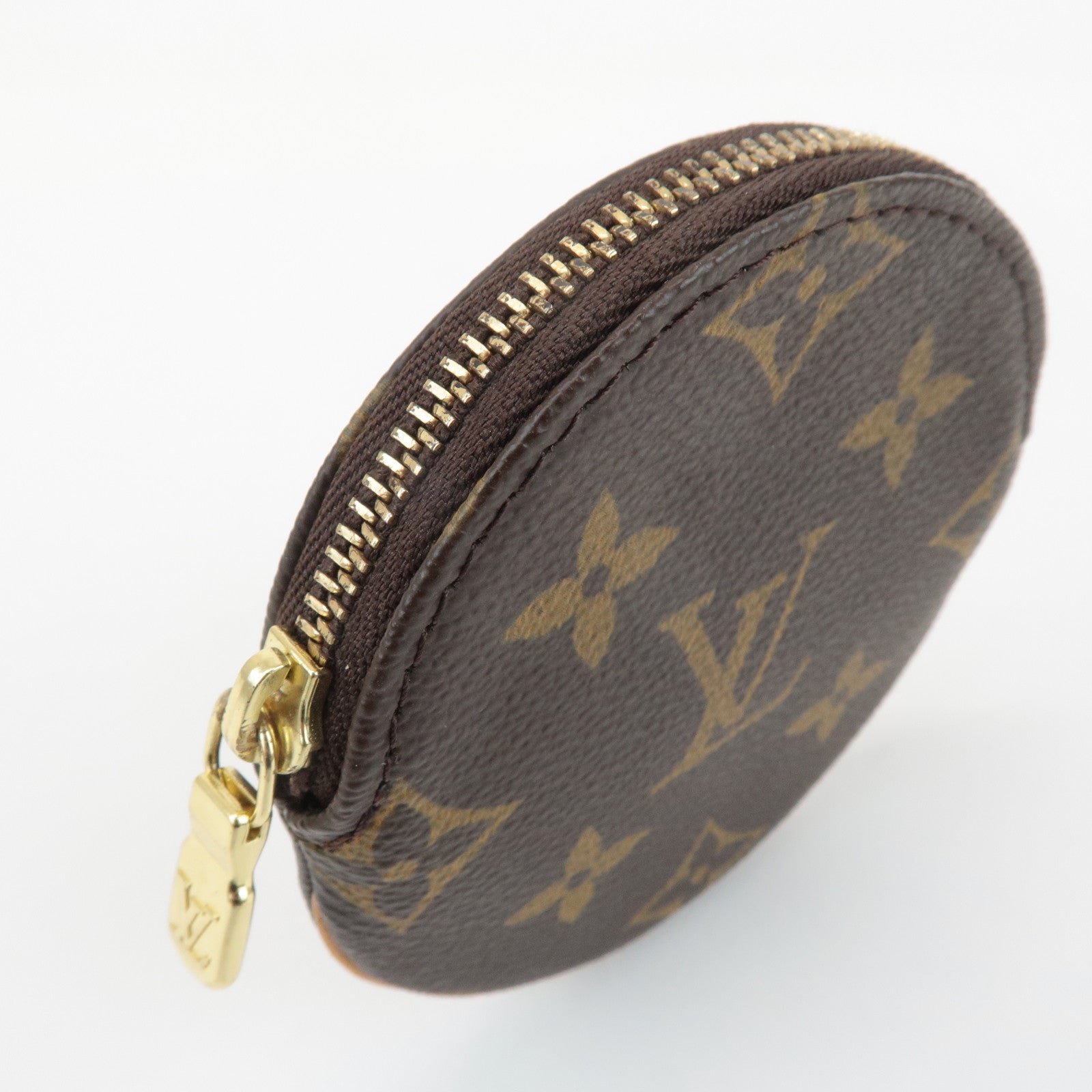 Louis Vuitton Monogram Porte Monnaie Rond Coin Case M61926 Used