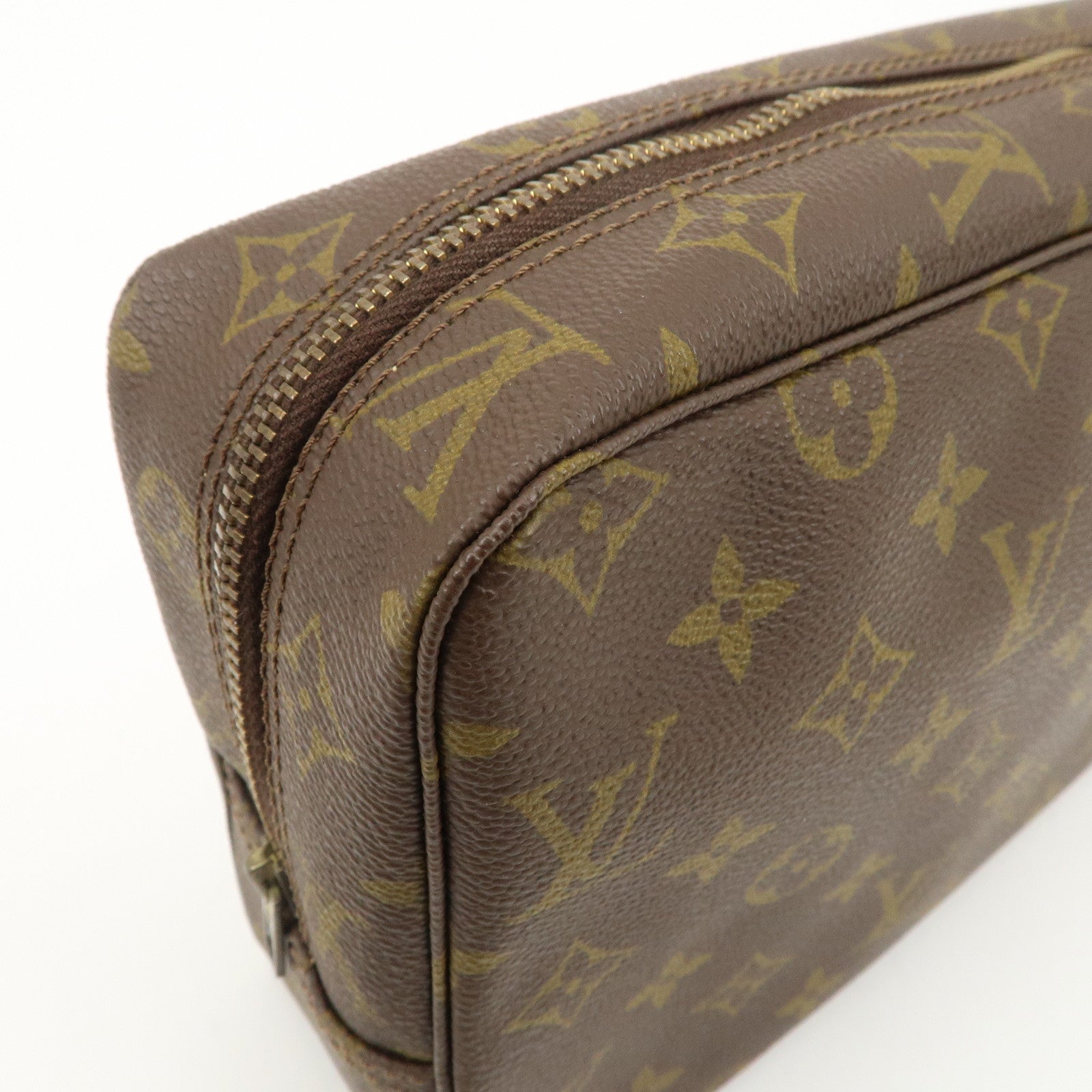 Louis Vuitton Monogram Trousse Toilette 28 Pouch Brown M47522 Used