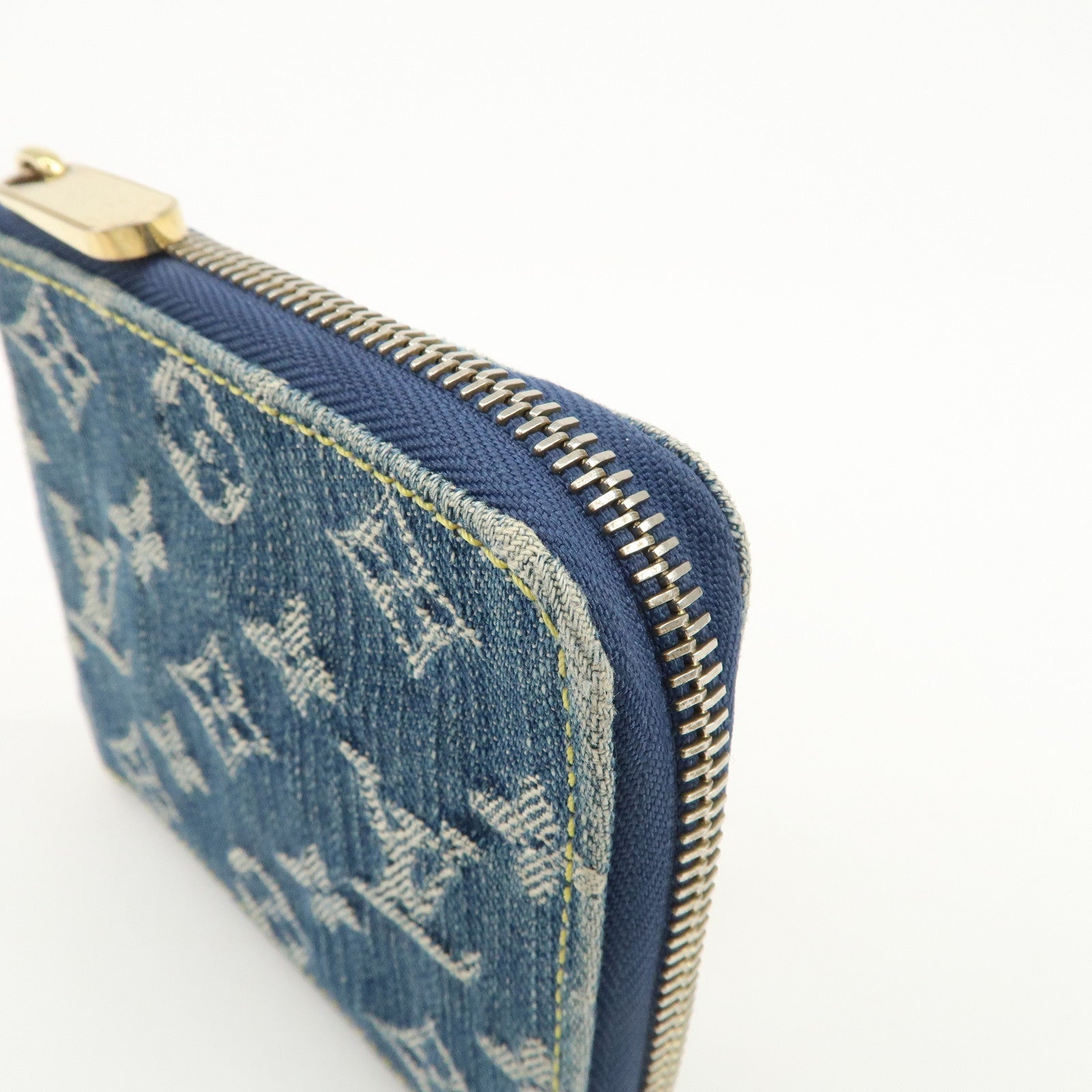 Louis Vuitton Monogram Denim Mini Zippy Wallet M95342 Blue