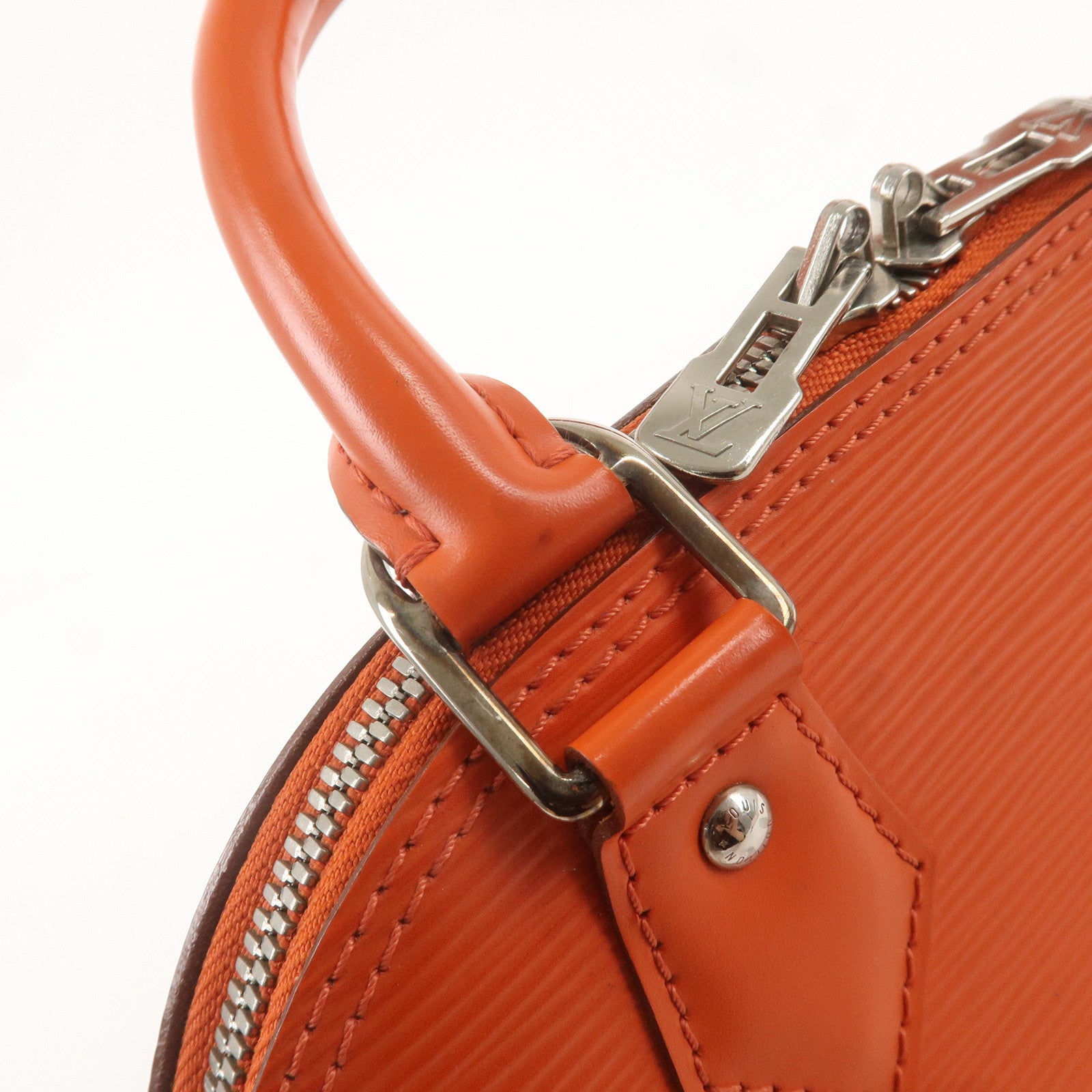 Louis Vuitton Epi Alma BB 2Way Bag Hand Bag Orange M40854