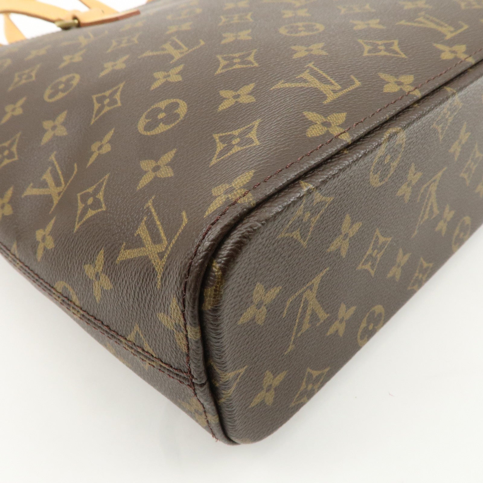 Louis Vuitton Monogram Luco Tote Bag Hand Bag Brown M51155 Used