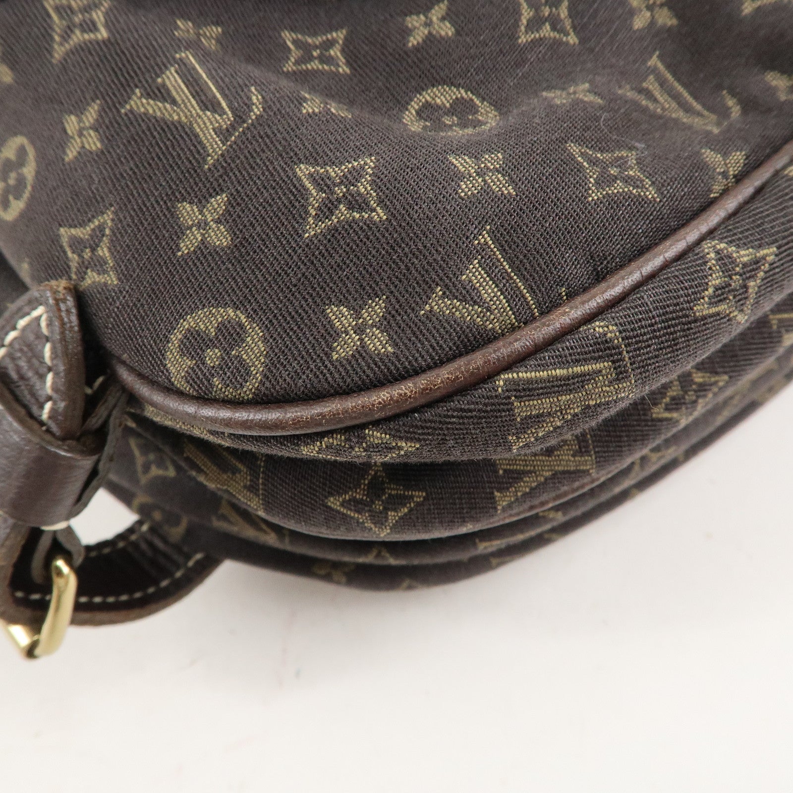 Louis Vuitton Monogram Mini Lin Saumur 30 Ebene Brown M95227