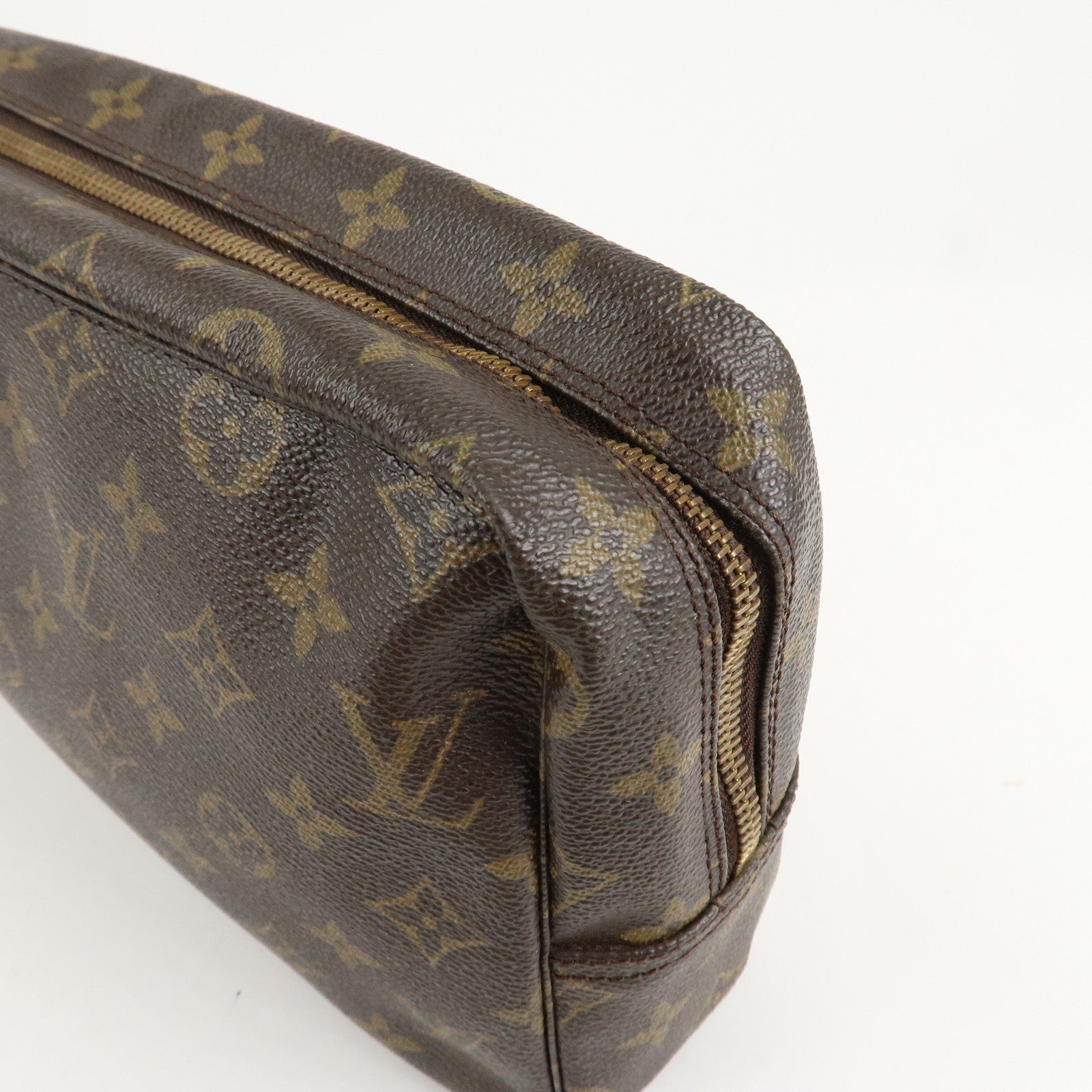 Louis Vuitton Monogram Trousse Toilette 28 Pouch Brown M47522 Used