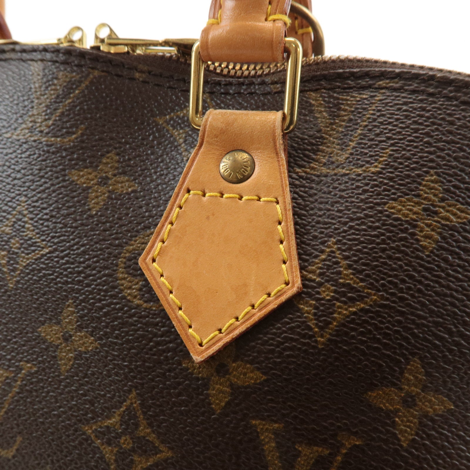 Louis Vuitton Monogram Alma Hand Bag Brown Brown M51130