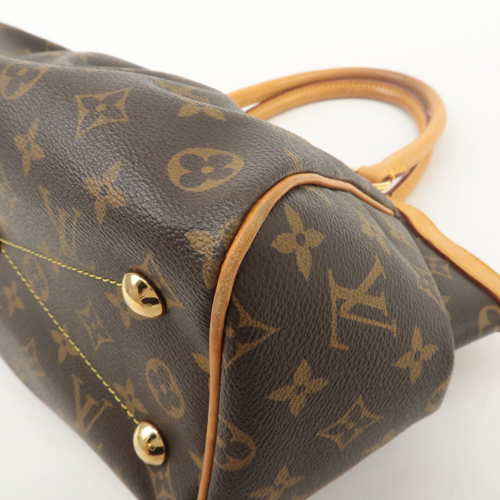 Louis Vuitton Monogram Tivoli PM Hand Bag Brown M40143