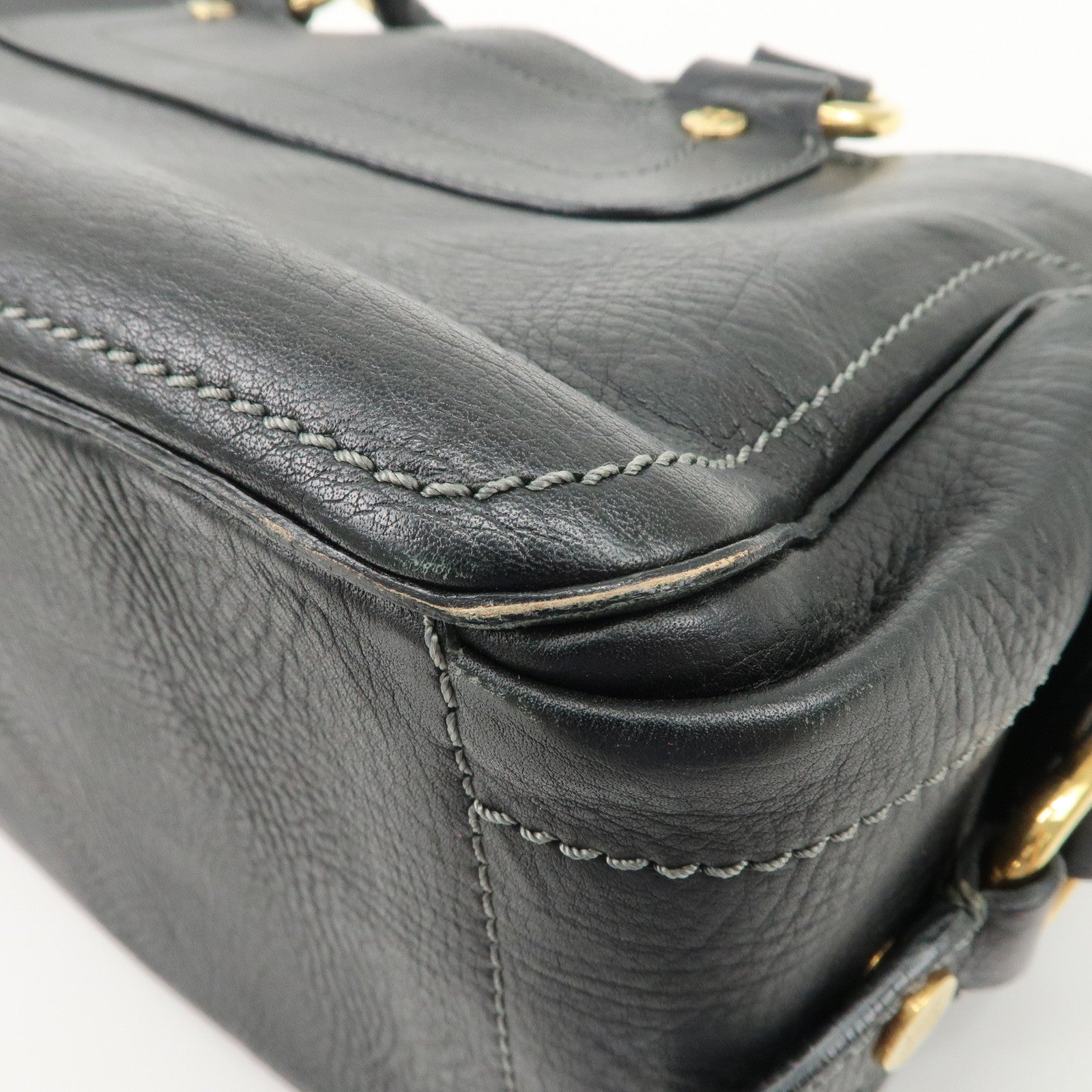 CELINE Leather Boogie Bag Hand Bag Black