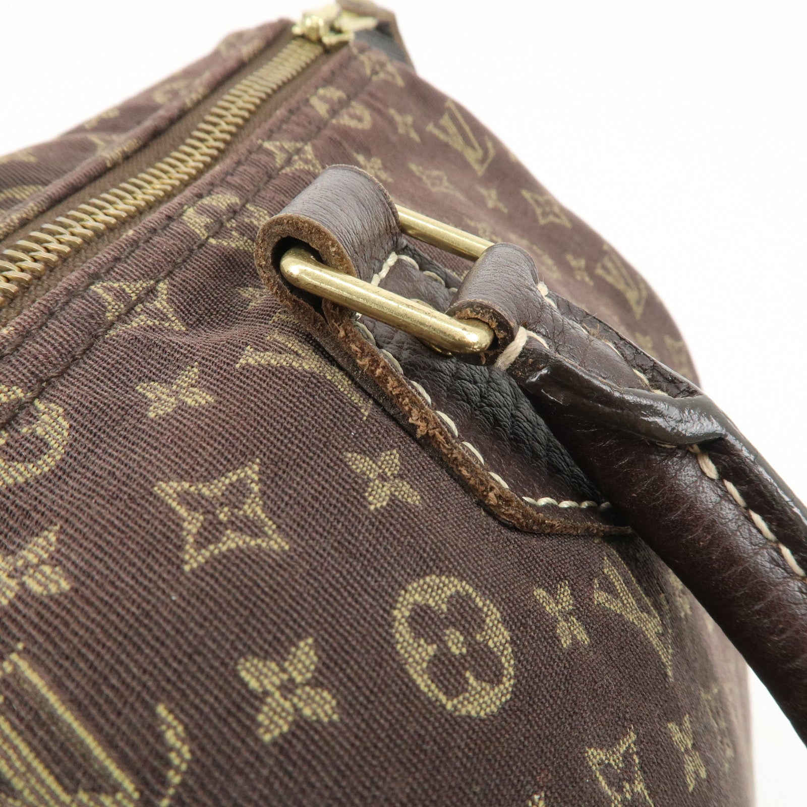 Louis Vuitton Monogram Mini Lin Speedy 30 Boston Bag Ebene M95224 Used