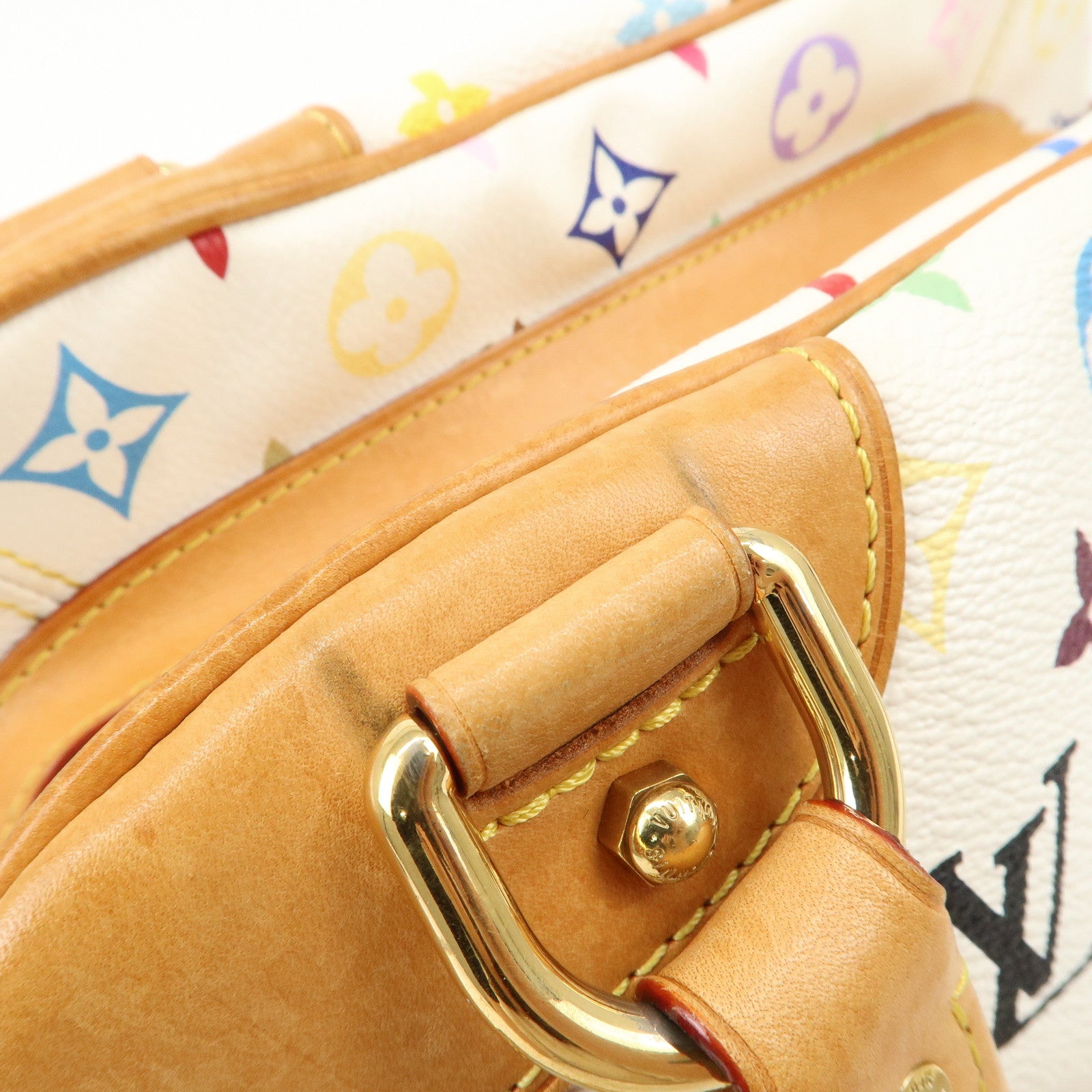 Louis Vuitton Monogram Multicolor Claudia Hand Bag Blanc M40193 Used