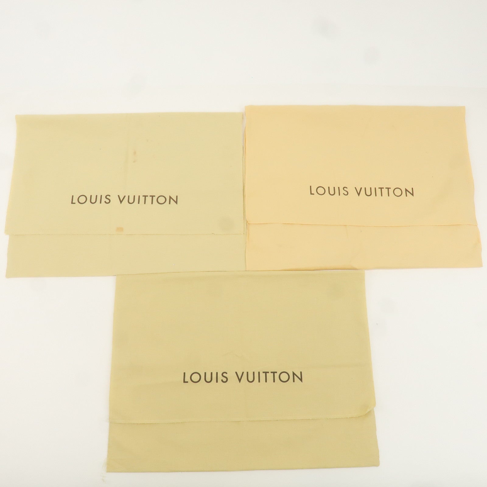 Louis Vuitton Set of 10 Dust Bag Storage Bag Flap Beige