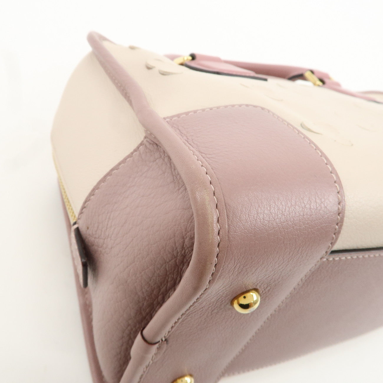 LOEWE Leather Bag Amazona 28 Cherry Blossom White Pink Beige