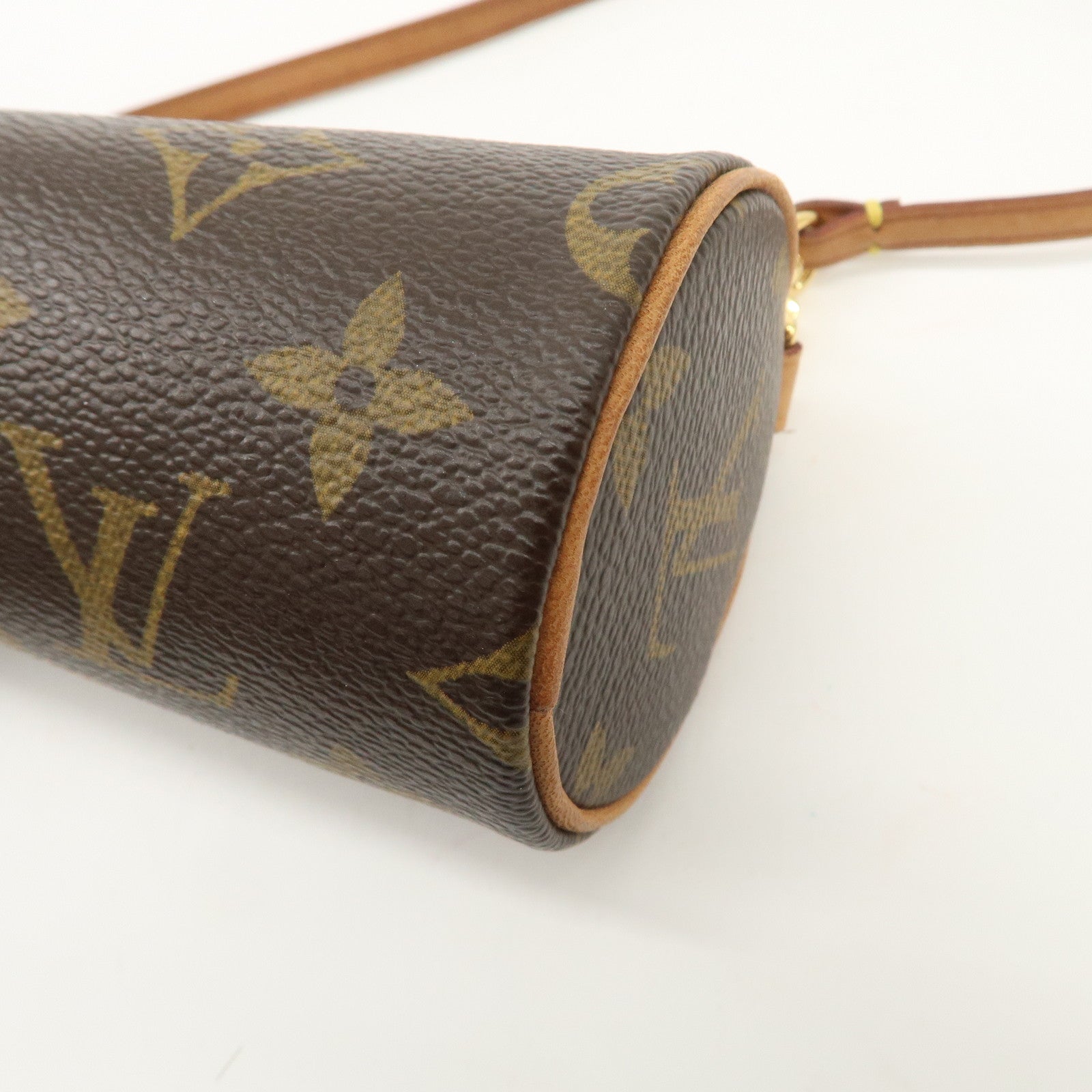 Louis Vuitton Monogram Mini Pouch for Papillon Bag New Style Brown Used