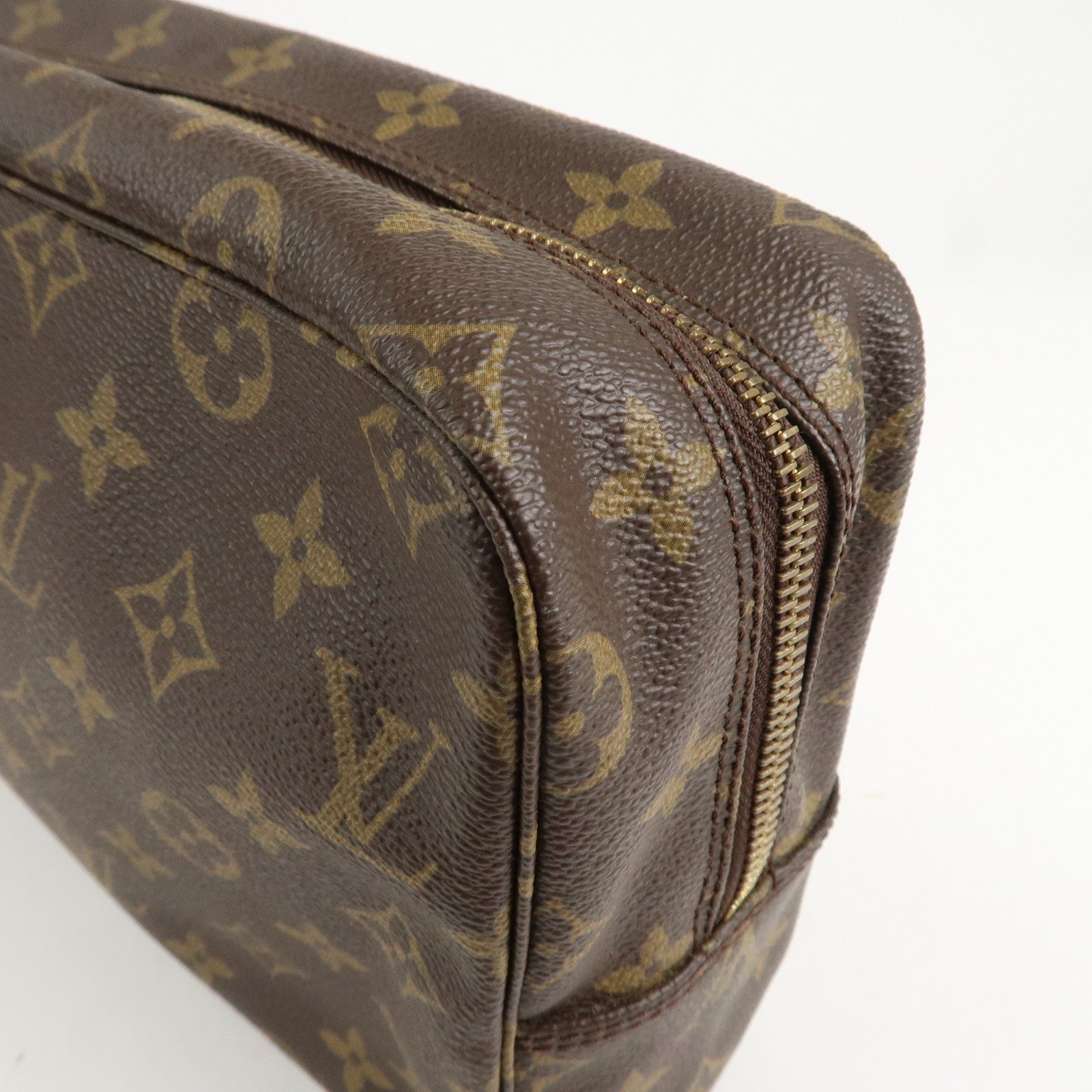 Louis Vuitton Monogram Trousse Toilette 28 Pouch Brown M47522 Used