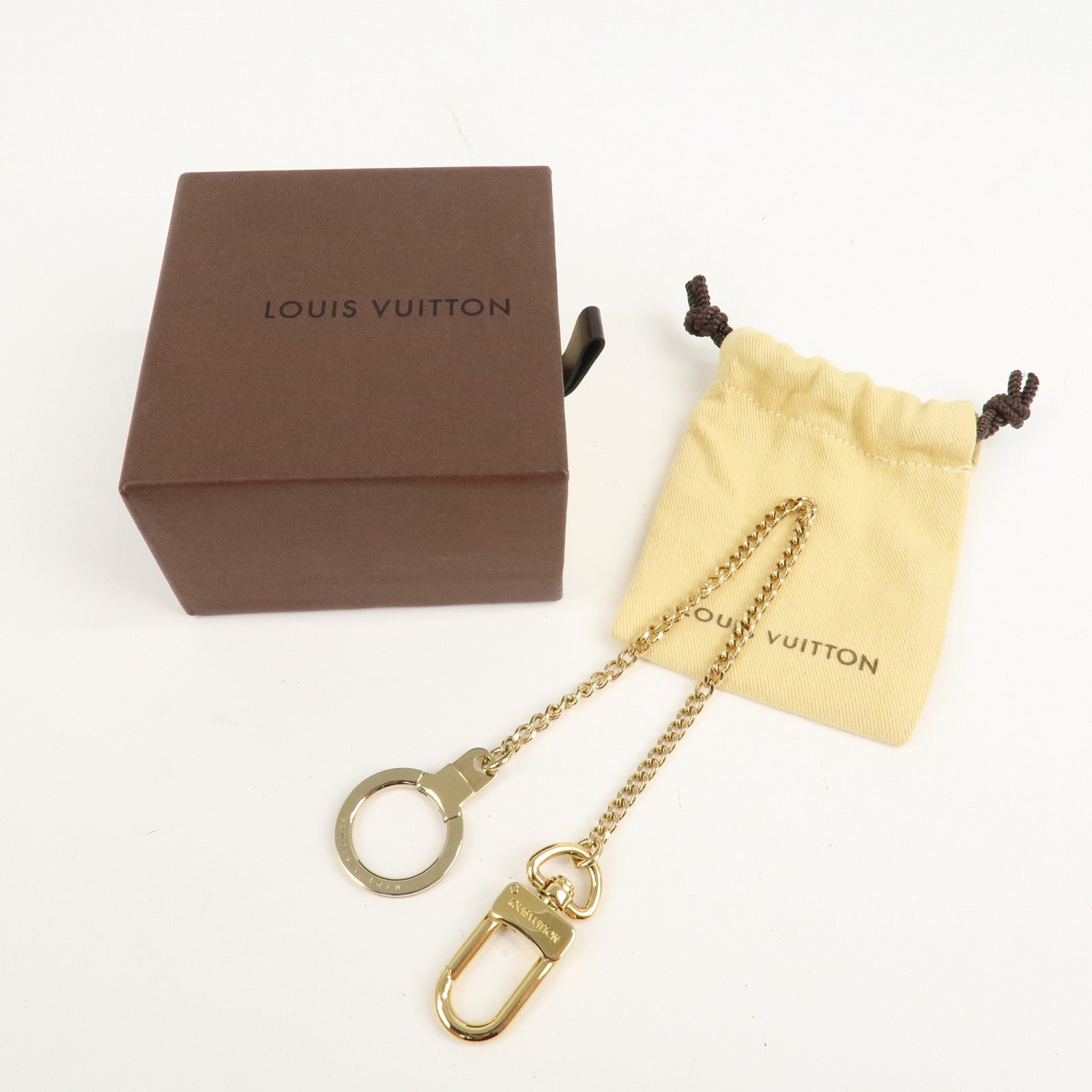 Louis Vuitton Chenne Ano Cles Key Chain Key Charm Gold M58021 Used