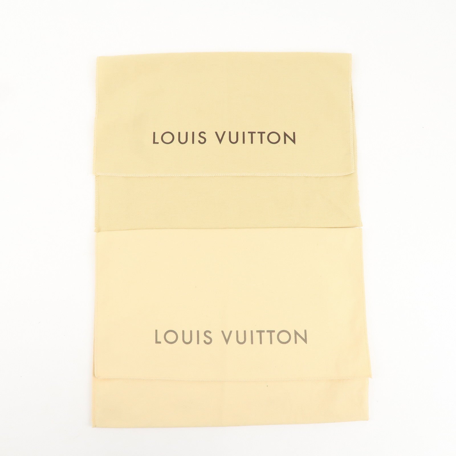 Louis Vuitton Set of 12 Storage Bag Dust Bag Flap Type Beige