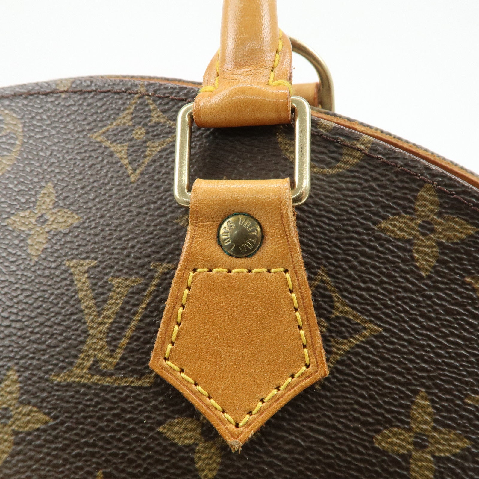 Louis Vuitton Monogram Ellipse MM Hand Bag Brown M51126 Used