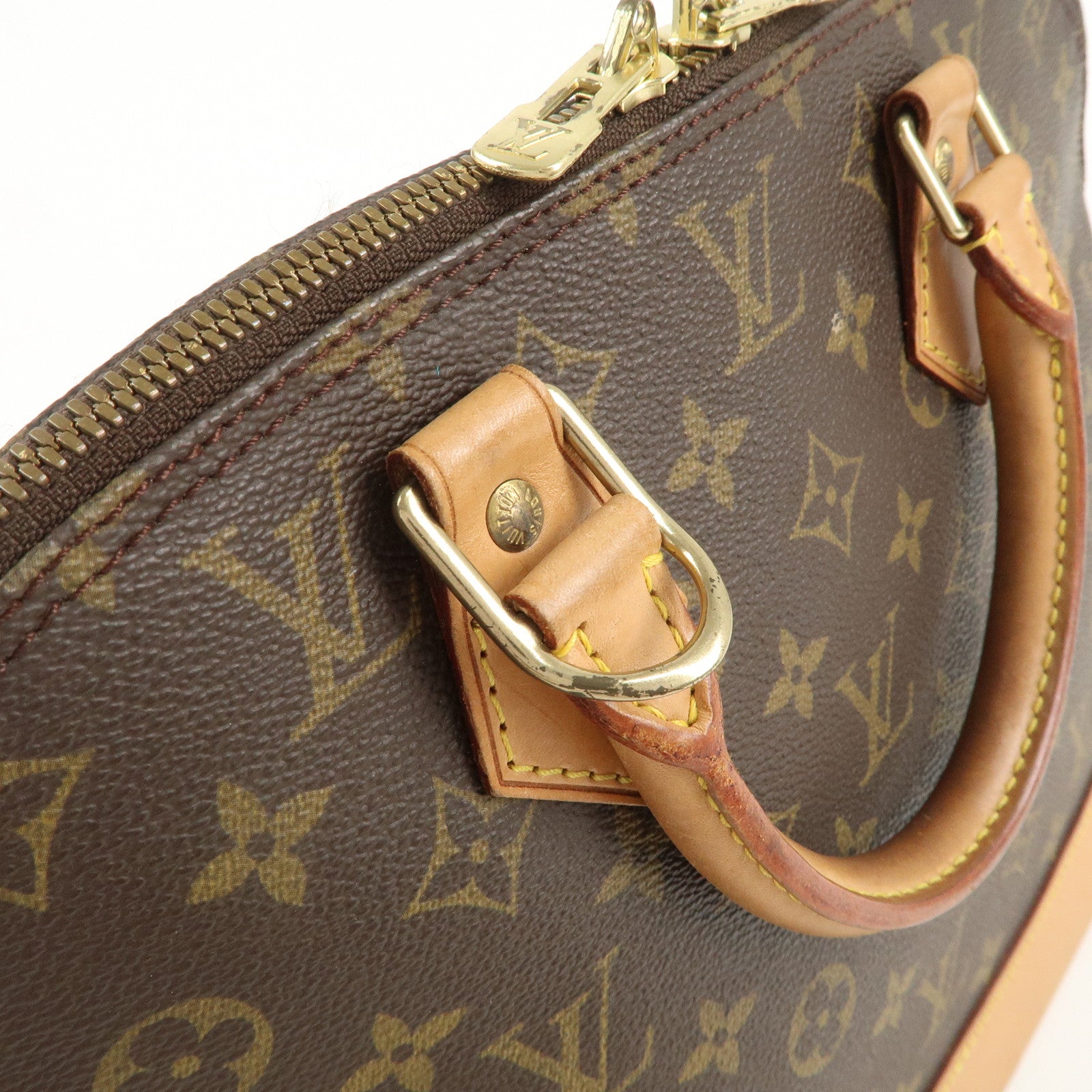 Louis Vuitton Monogram Alma Hand Bag Brown M51130