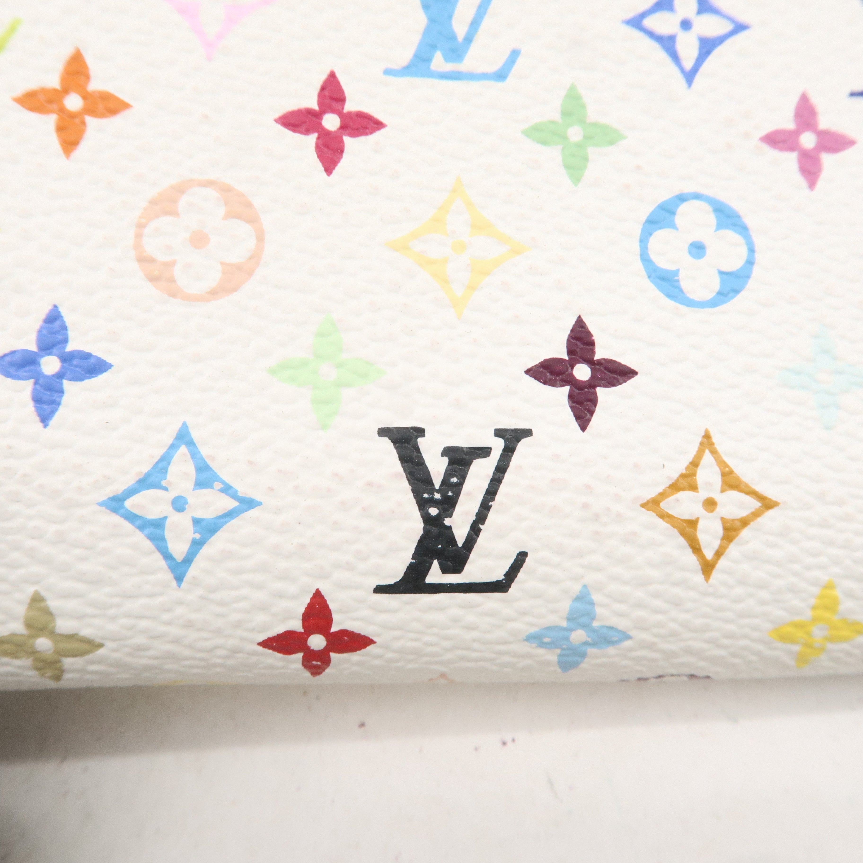 Louis Vuitton Monogram Multicolor Zippy Coin Purse Blanc M93741