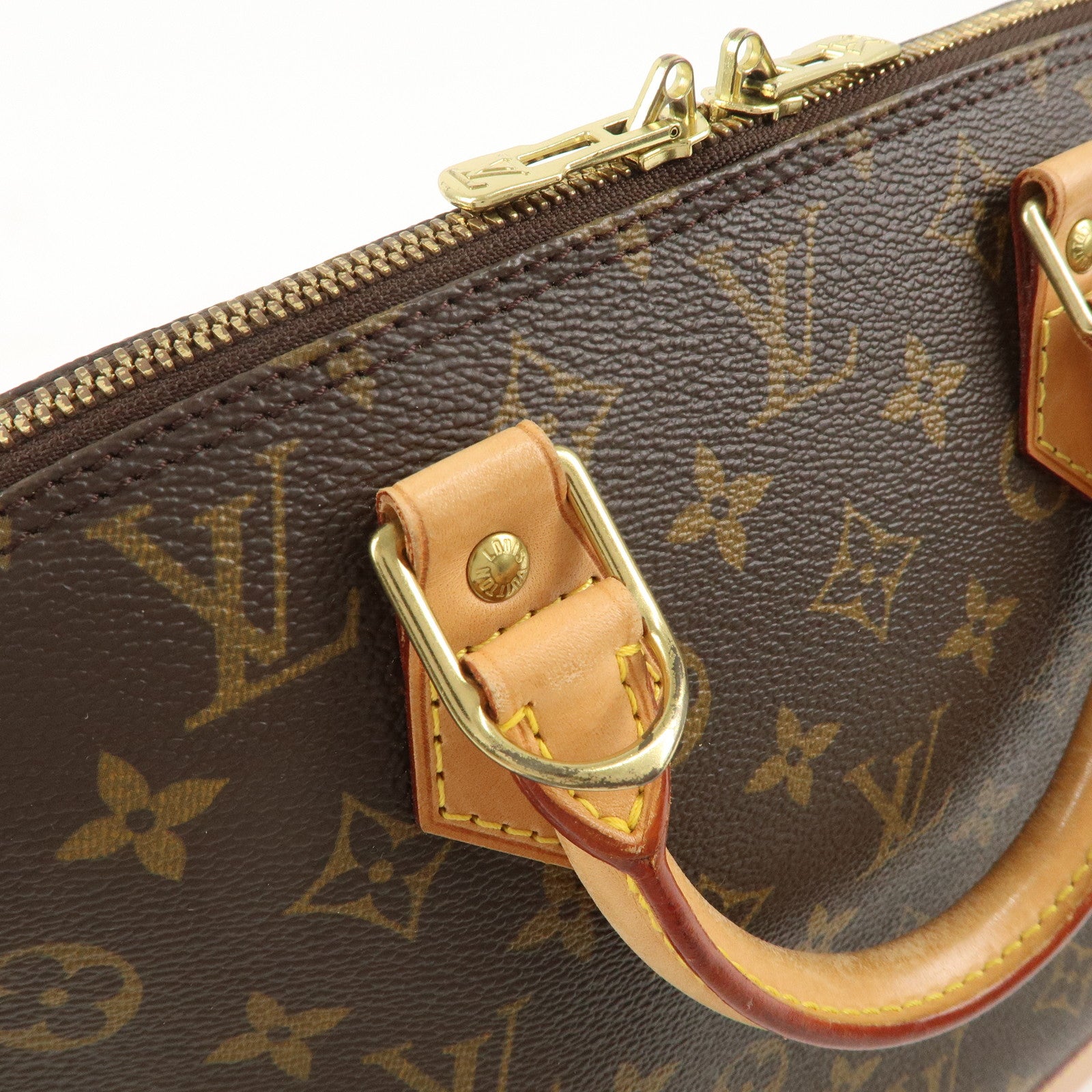 Louis Vuitton Monogram Alma Hand Bag Brown M51130