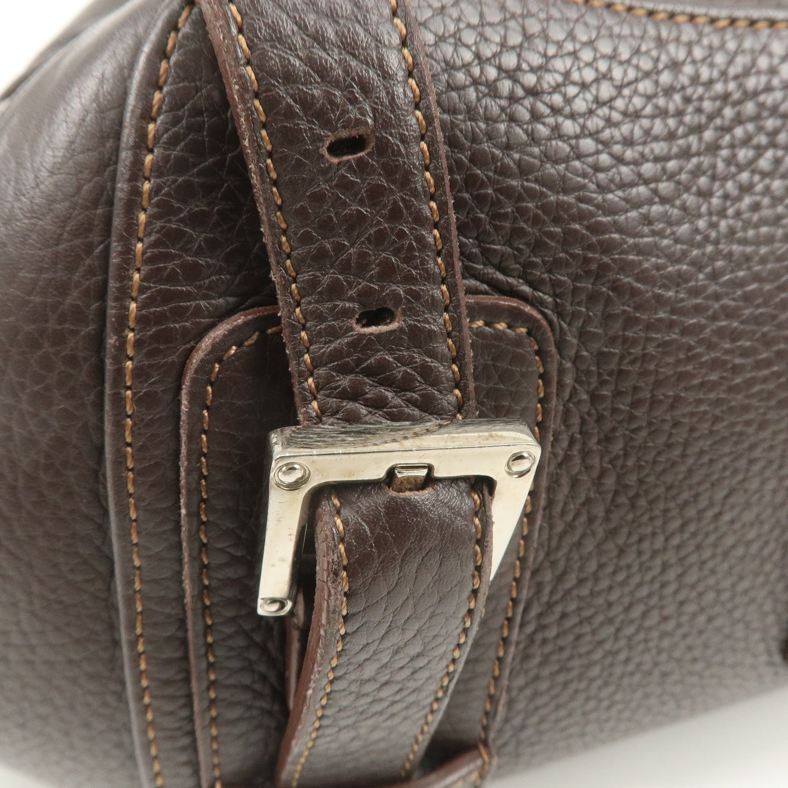 LOEWE Leather Hand Bag Shoulder Bag Brown