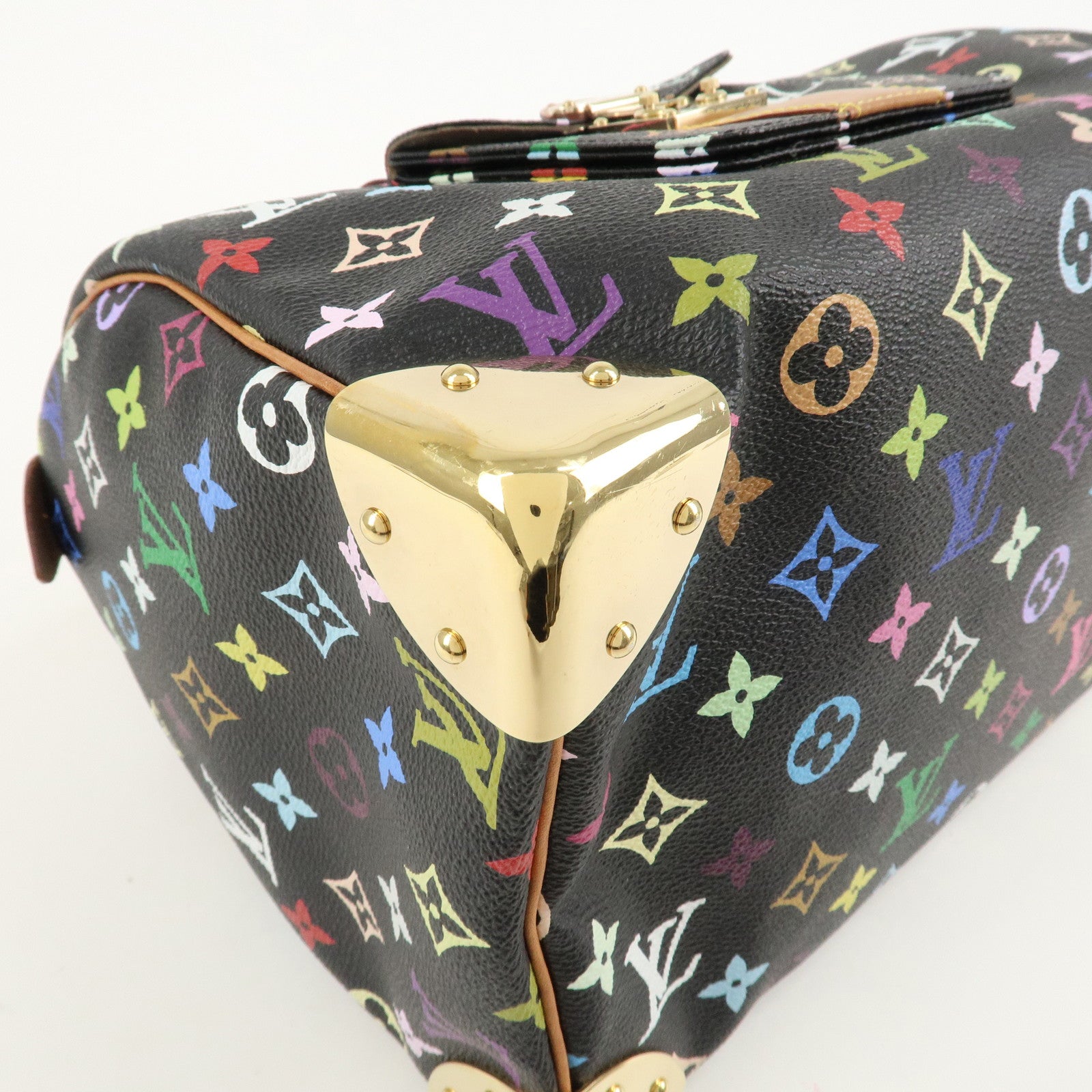 Louis Vuitton Monogram Multi Color Speedy 30 Hand Bag M92642 Used