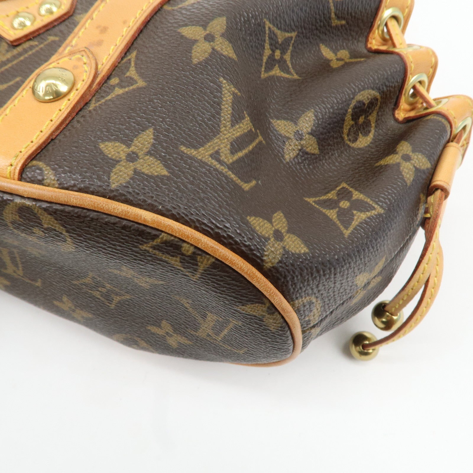 Louis Vuitton Monogram Theda PM Hand Bag Brown M92393 Used