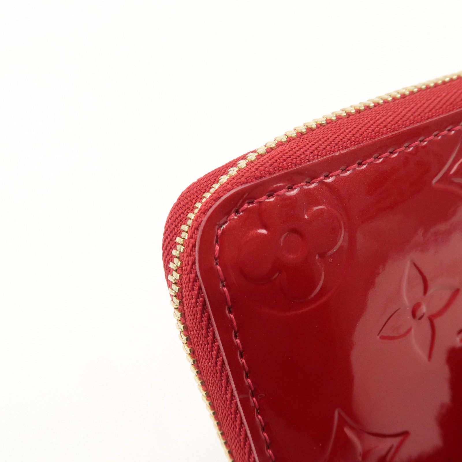 Louis Vuitton Monogram Vernis Zippy Coin Purse M93608 Red Used