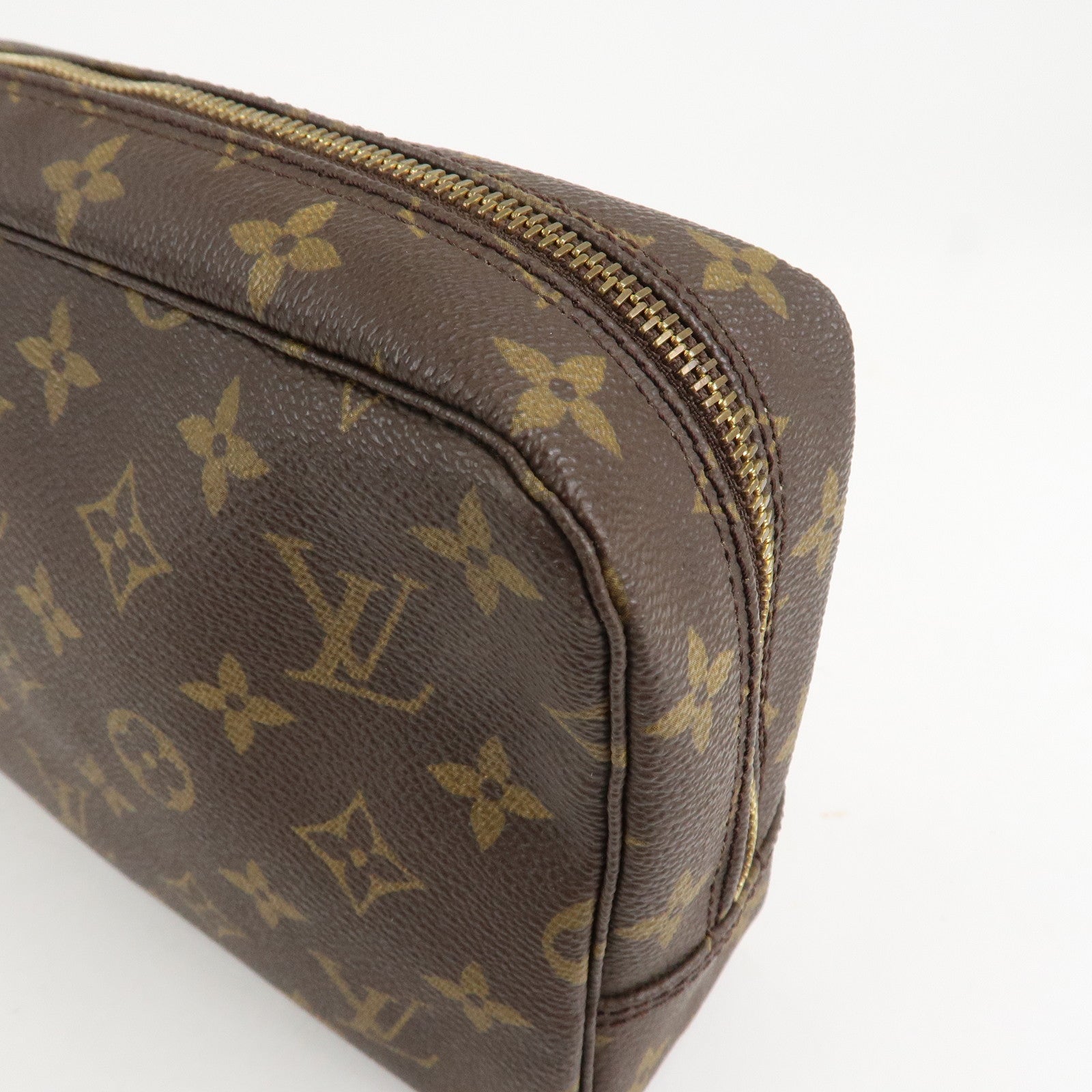 Louis Vuitton Monogram Trousse Toilette 23 Pouch Brown M47524 Used