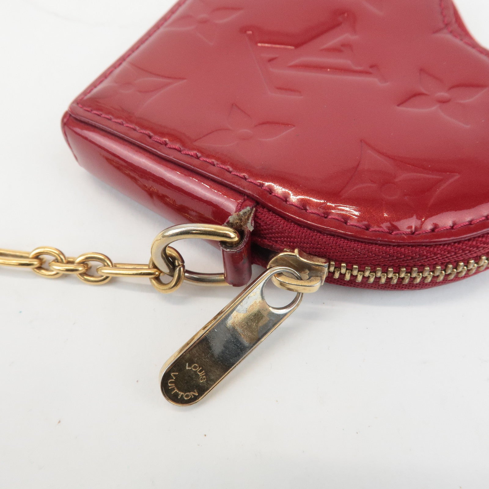 Louis Vuitton Monogram Vernis Porte Monnaie Coeur Coin Case M93562 Used