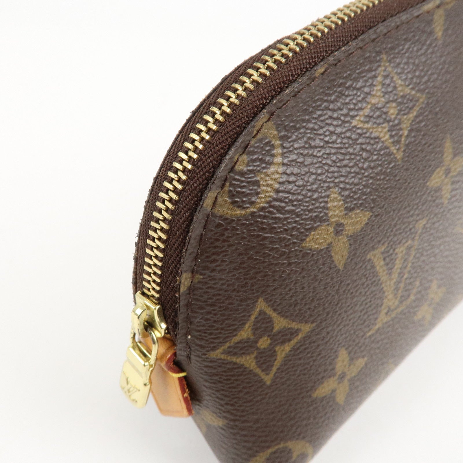 Louis Vuitton Monogram Pochette Cosmetic Pouch Brown M47515 Used