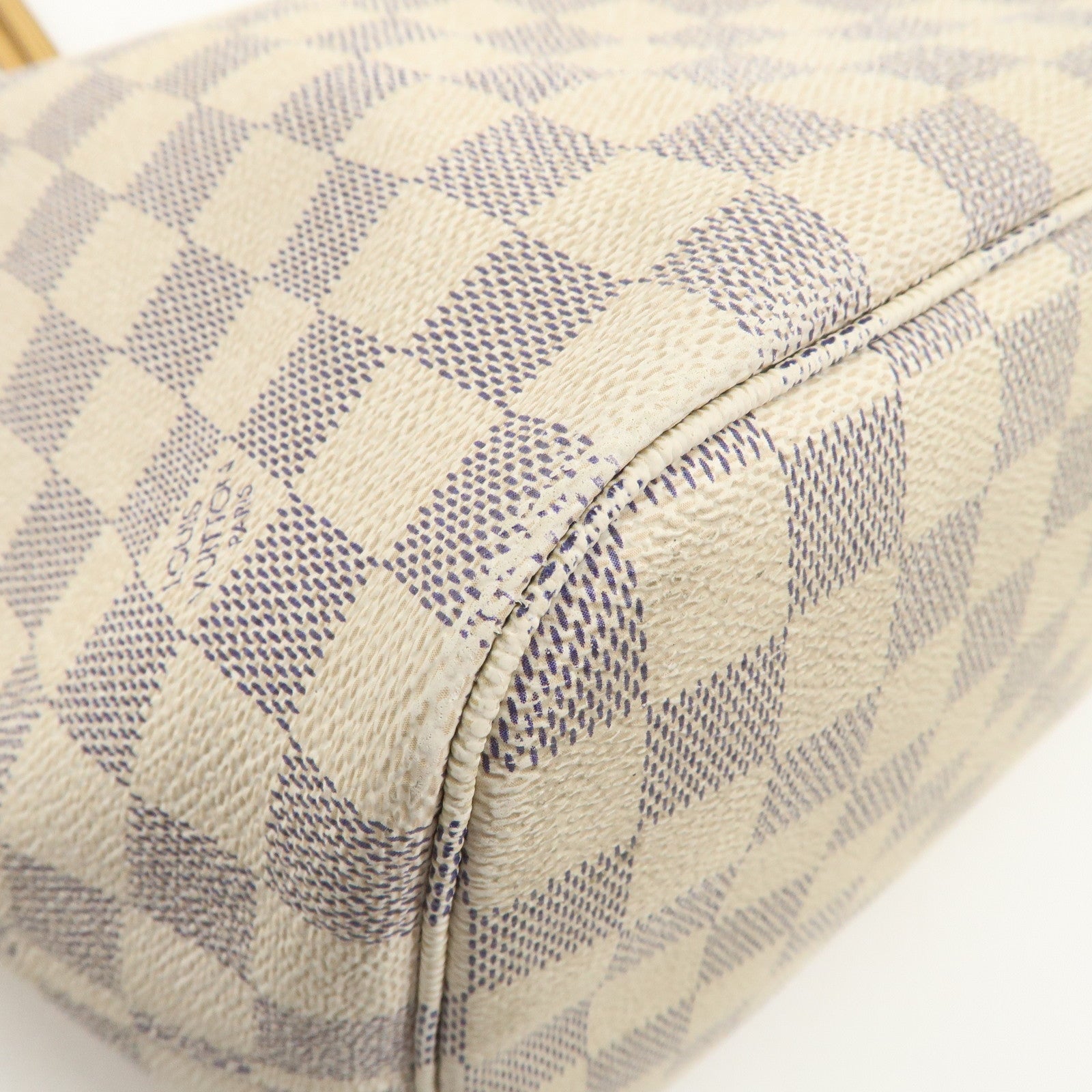 Louis Vuitton Damier Azur Neverfull MM Tote Bag N51107 Used