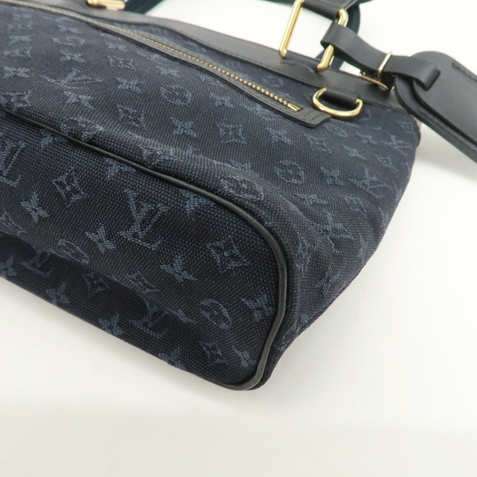 Louis Vuitton Monogram Mini Lucille PM Hand Bag TST Blue M92680 Used